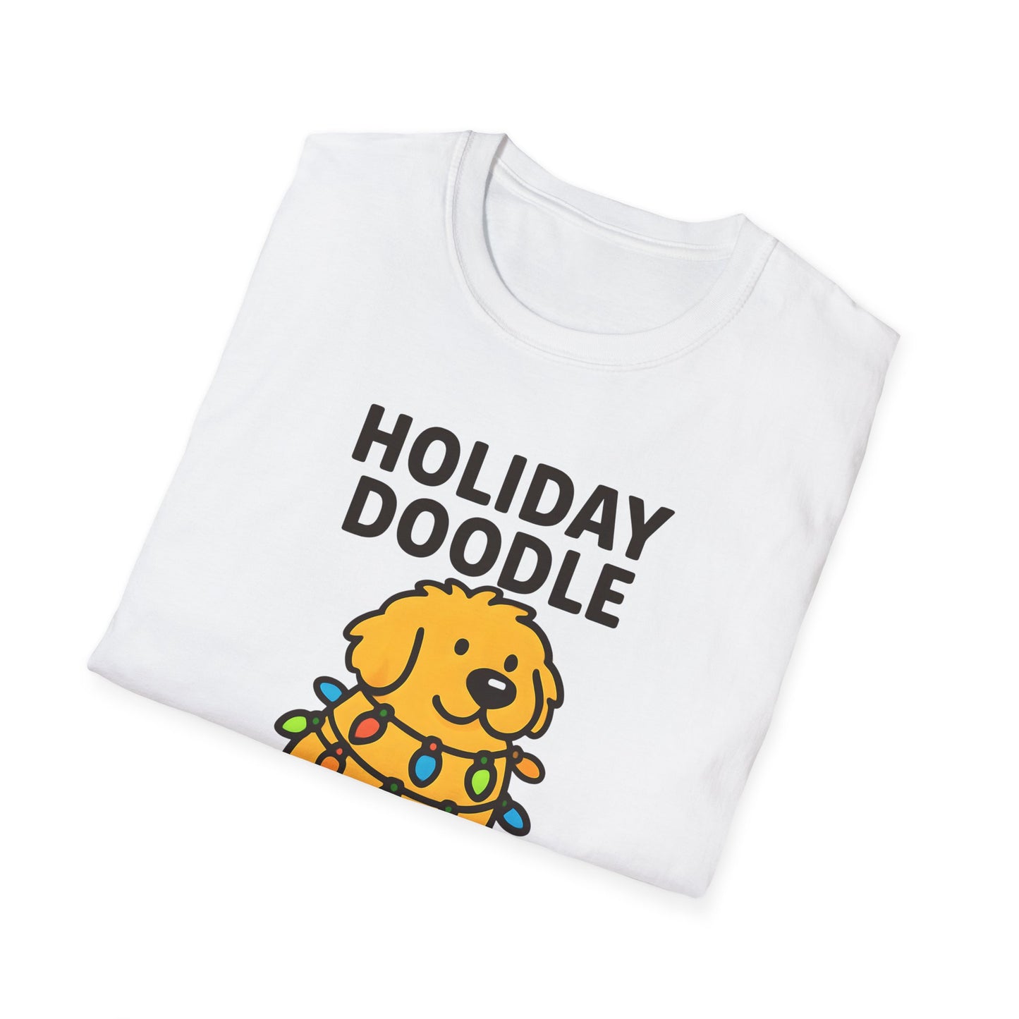 Holiday Doodle, Funny Christmas T-Shirt, Cute Dog Tee, Unisex Christmas Apparel, Pet Lover Gift, Fun Holiday Style