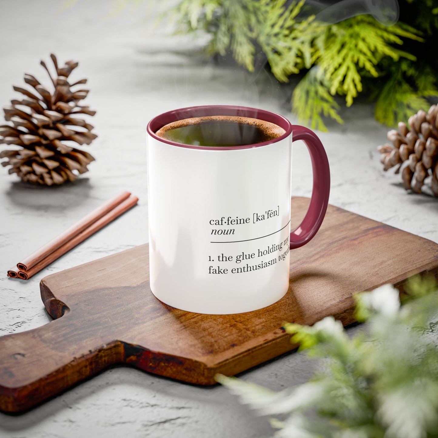 Motivational Coffee Mug - "Caf.feine" - 11oz & 15oz
