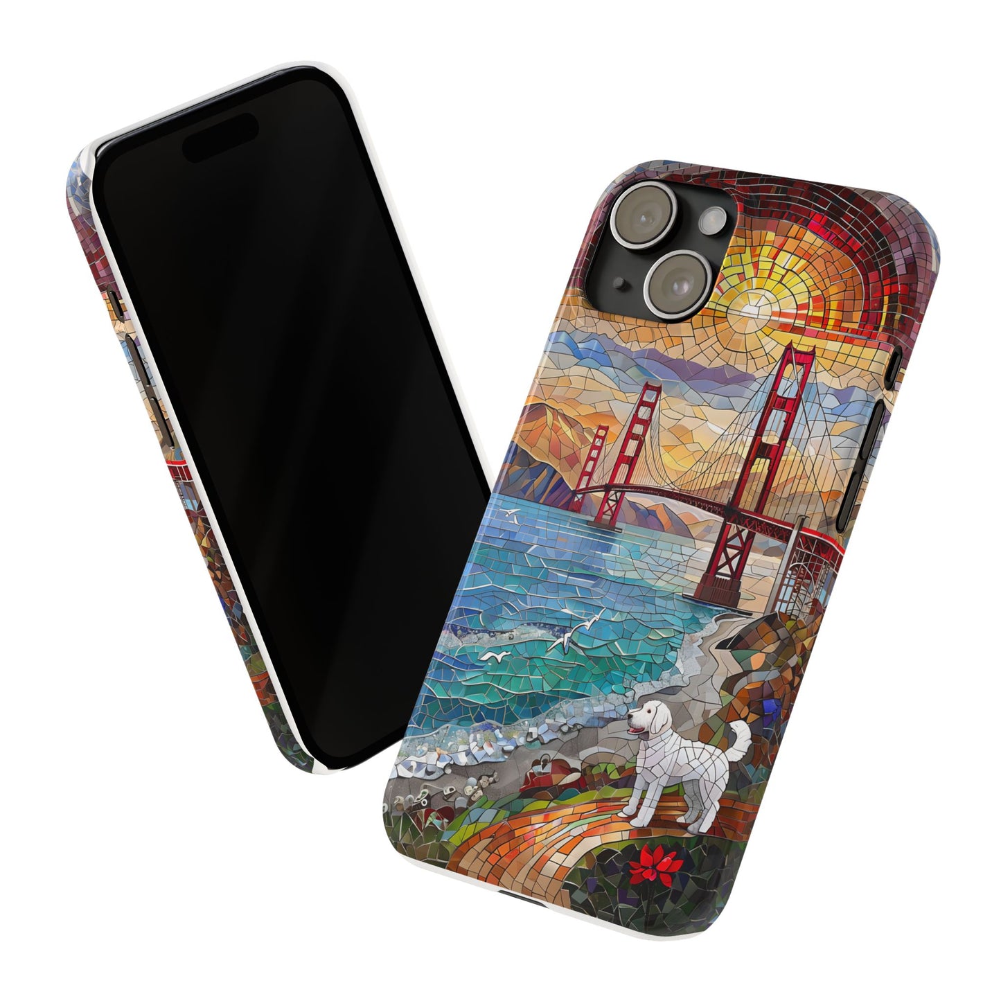 Mountain Landscape Slim Mobile Phone Cases, Phone Accessories, Doodle Dog Cell Phone Case