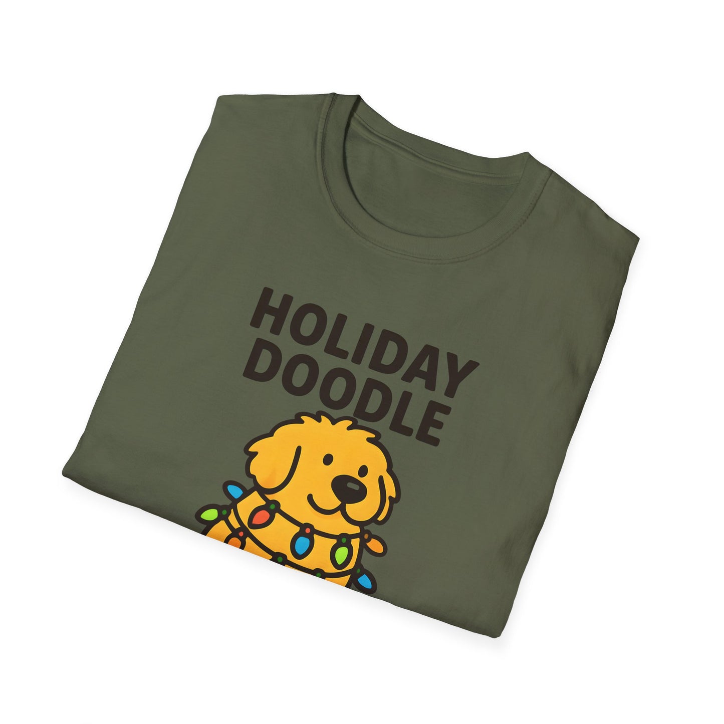 Holiday Doodle, Funny Christmas T-Shirt, Cute Dog Tee, Unisex Christmas Apparel, Pet Lover Gift, Fun Holiday Style