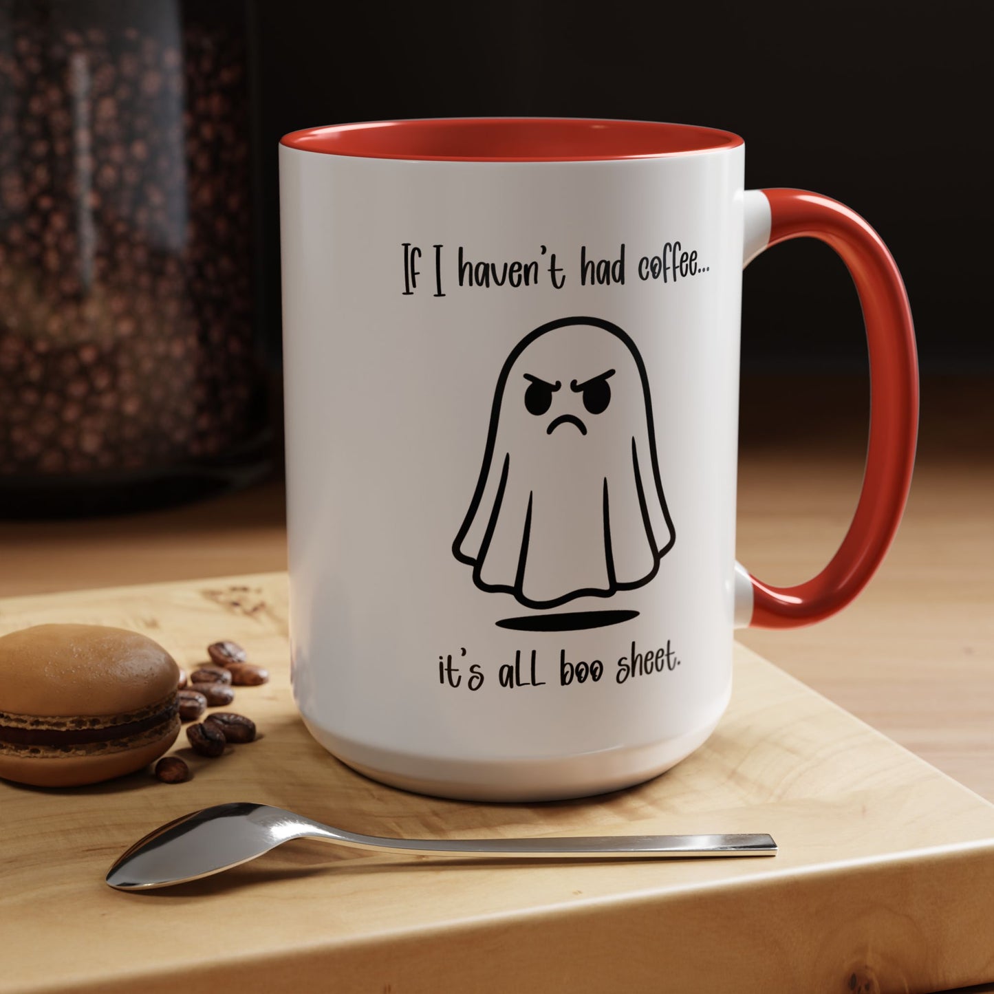 Funny Ghost Coffee Mug - A Morning Without Coffee is Boo Sheet, Funny Halloween Gift