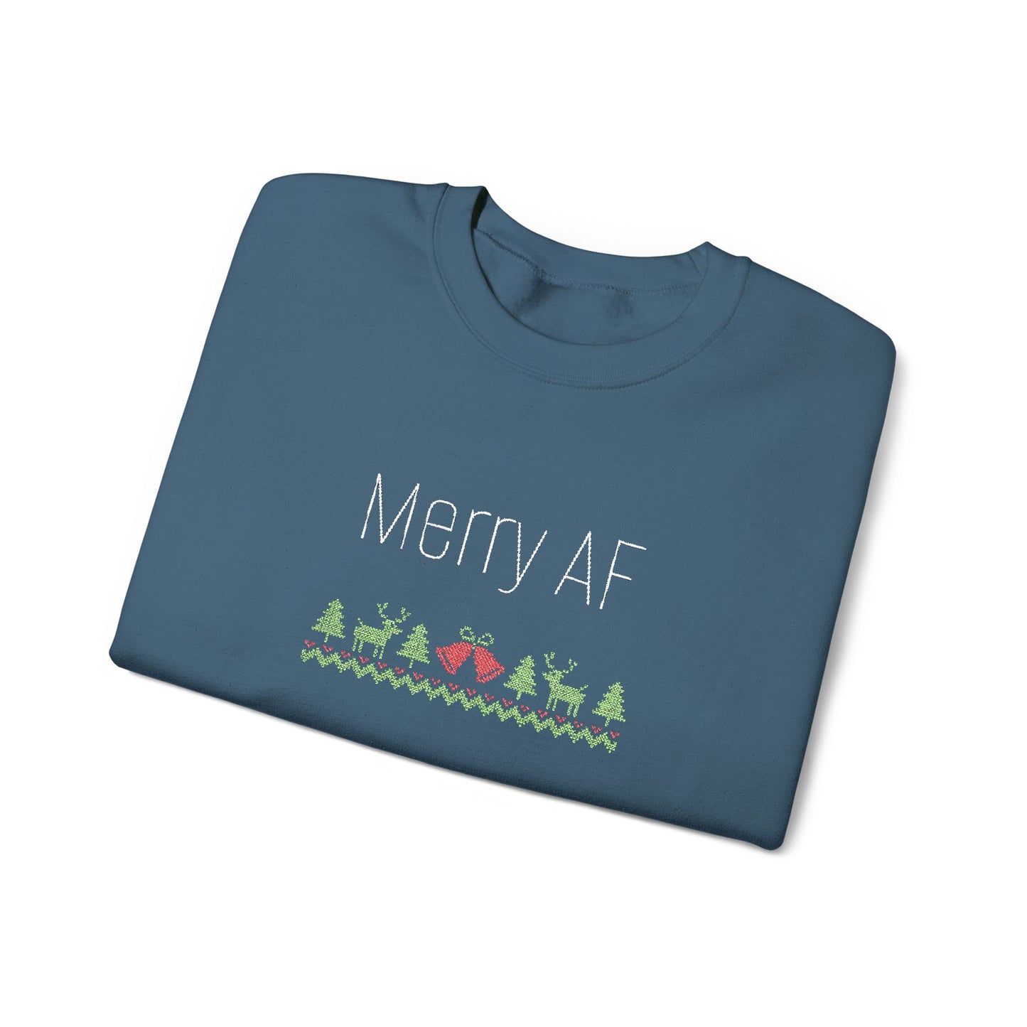 Merry AF Ugly Sweater, Holiday Apparel, Funny Christmas Gift, Unisex Sweatshirt