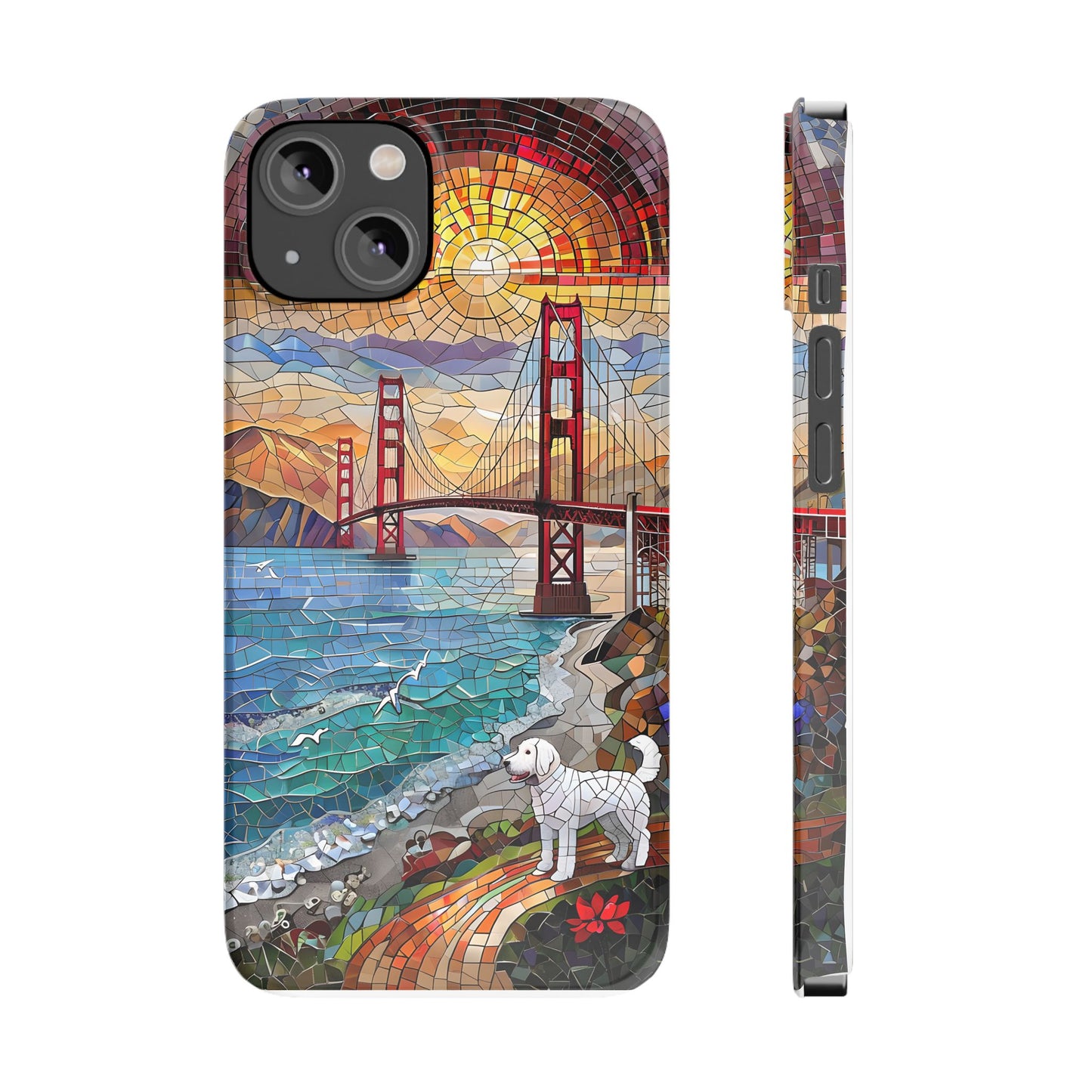 Mountain Landscape Slim Mobile Phone Cases, Phone Accessories, Doodle Dog Cell Phone Case