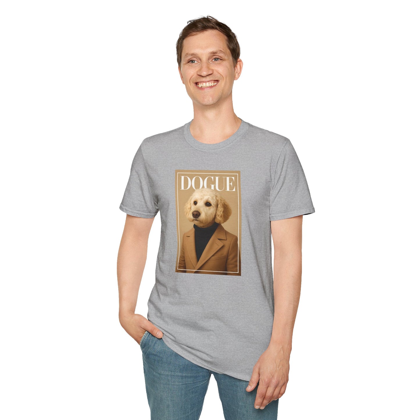 Dogue Magazine Cover. Themed Unisex T-Shirt - Fun Pet Lover Gift, Dog Mom Apparel