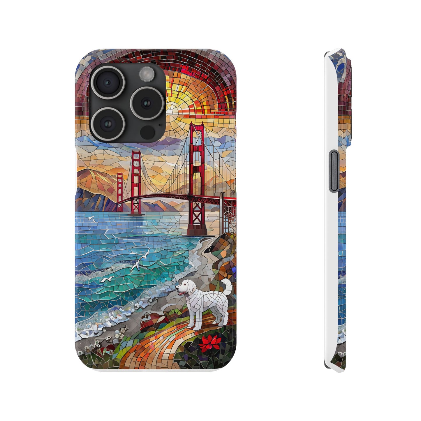 Mountain Landscape Slim Mobile Phone Cases, Phone Accessories, Doodle Dog Cell Phone Case