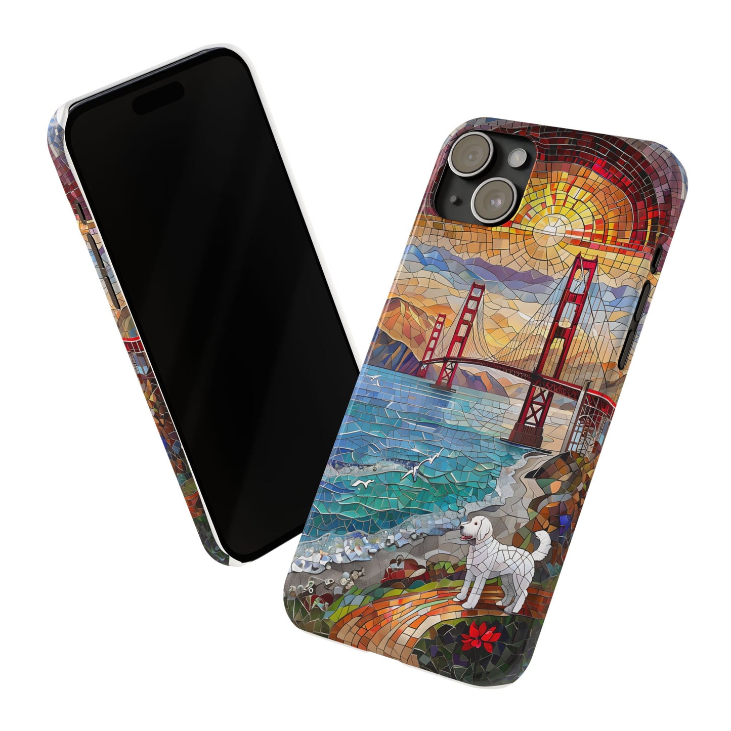 Mountain Landscape Slim Mobile Phone Cases, Phone Accessories, Doodle Dog Cell Phone Case
