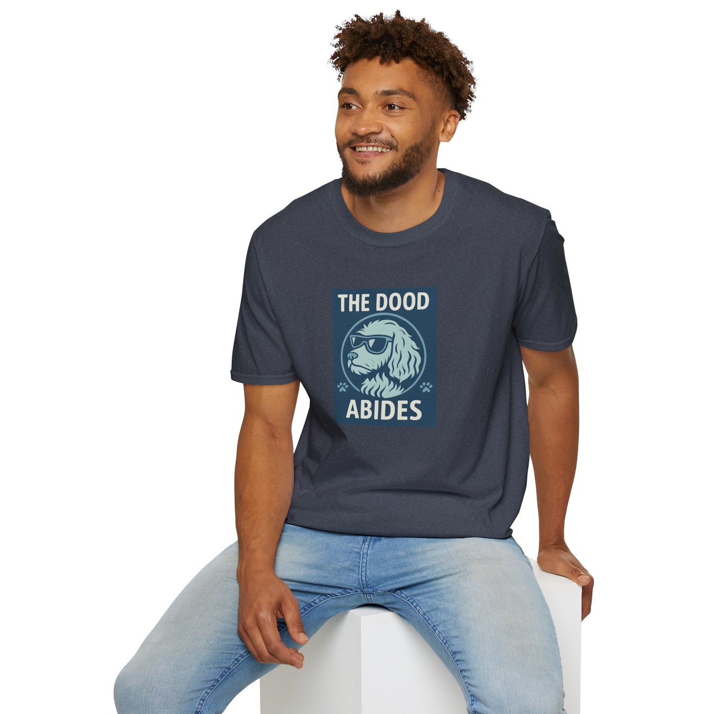 The Dood Abides Unisex Tee, Funny Pet Lover Shirt, Gift for Dog Dads