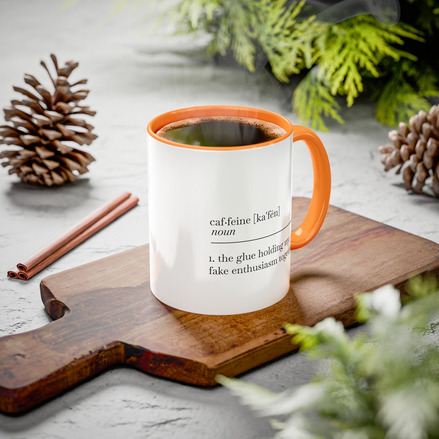 Motivational Coffee Mug - "Caf.feine" - 11oz & 15oz