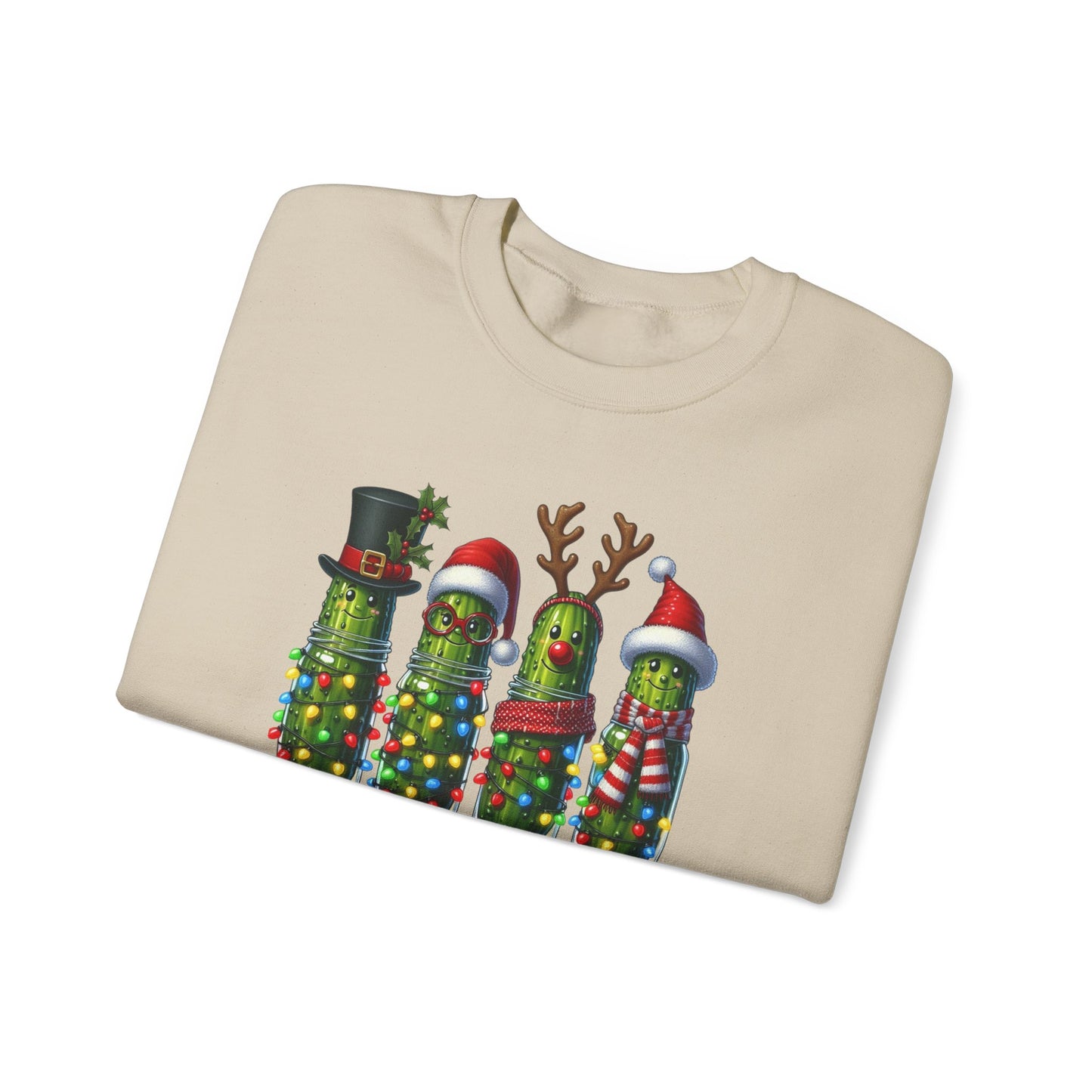 Pickle-Themed Sweatshirt: Merry Picklemas Crewneck for Holiday Cheer, Funny Gift for Pickle Lovers, Christmas Apparel