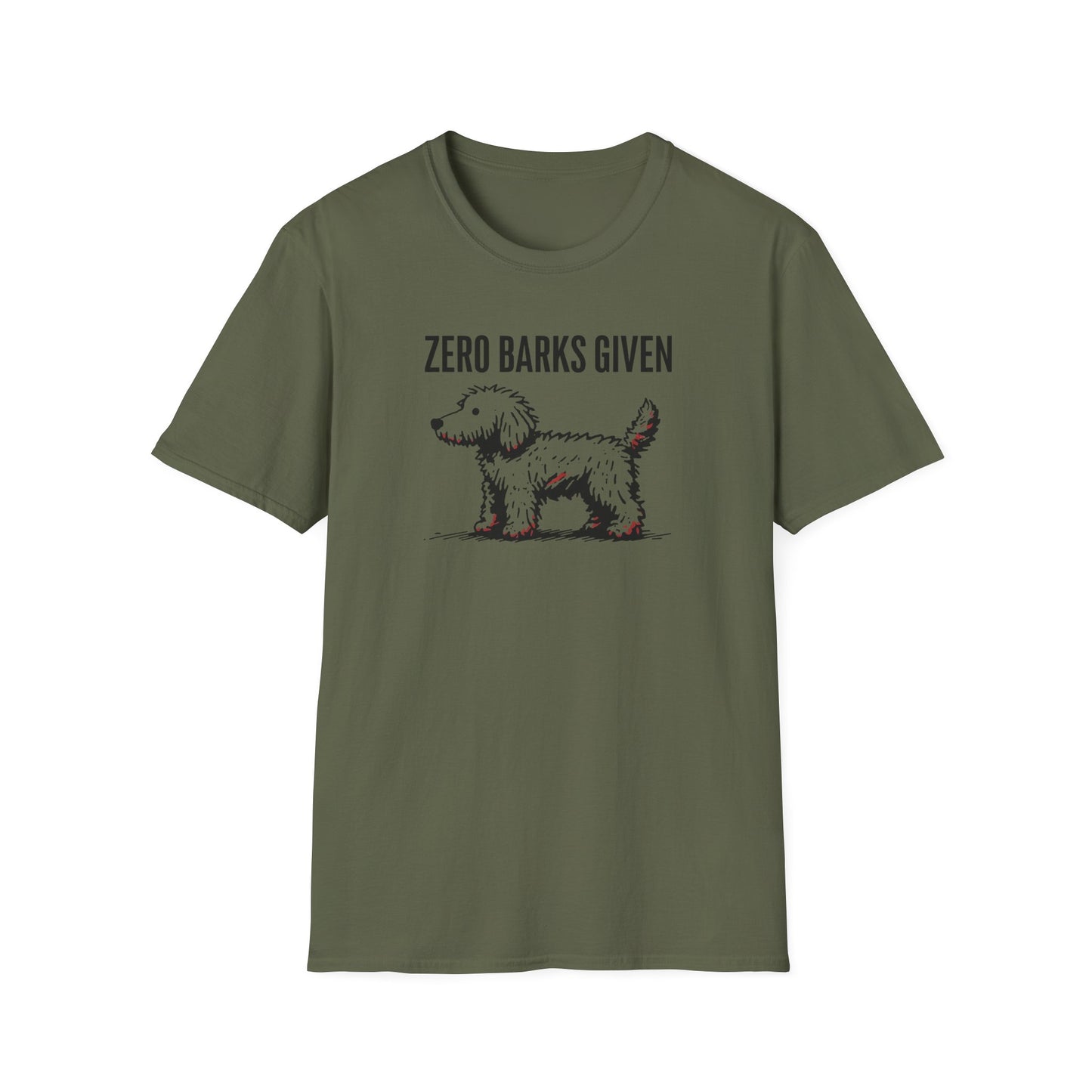 Funny Dog Lover T-Shirt: Zero Barks Given, Pet Owner Gift, Casual Wear, Animal Lover Top, Gift for Dog Moms
