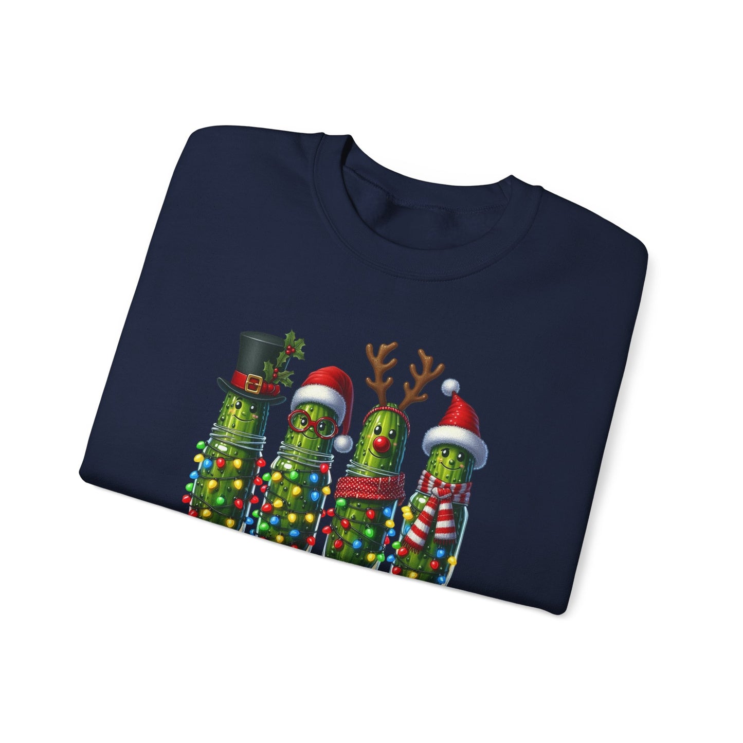 Pickle-Themed Sweatshirt: Merry Picklemas Crewneck for Holiday Cheer, Funny Gift for Pickle Lovers, Christmas Apparel
