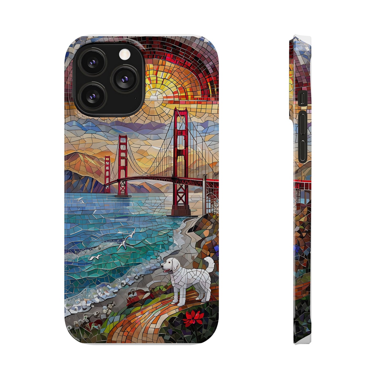 Mountain Landscape Slim Mobile Phone Cases, Phone Accessories, Doodle Dog Cell Phone Case
