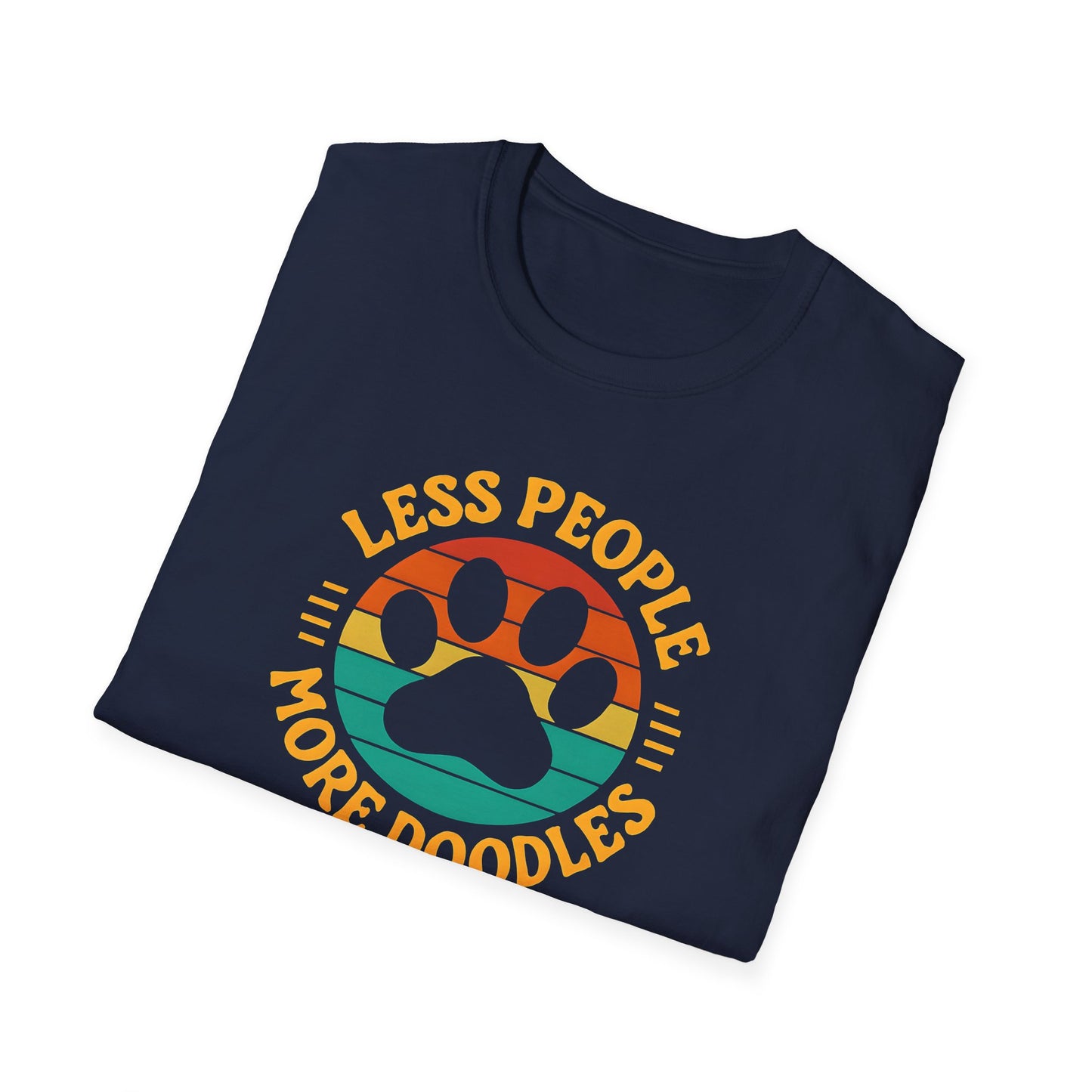 Less People More Doodles. Unisex T-Shirt, Casual Gift, Pet Lover Apparel, Art Lover T-Shirt, Fun Everyday Wear, Quirky Tee