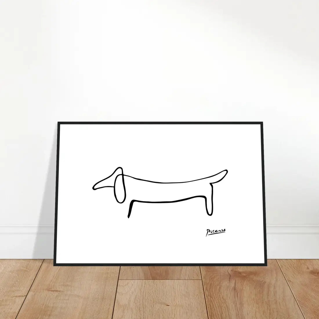 Picasso Dachshund Dog Line Art Poster