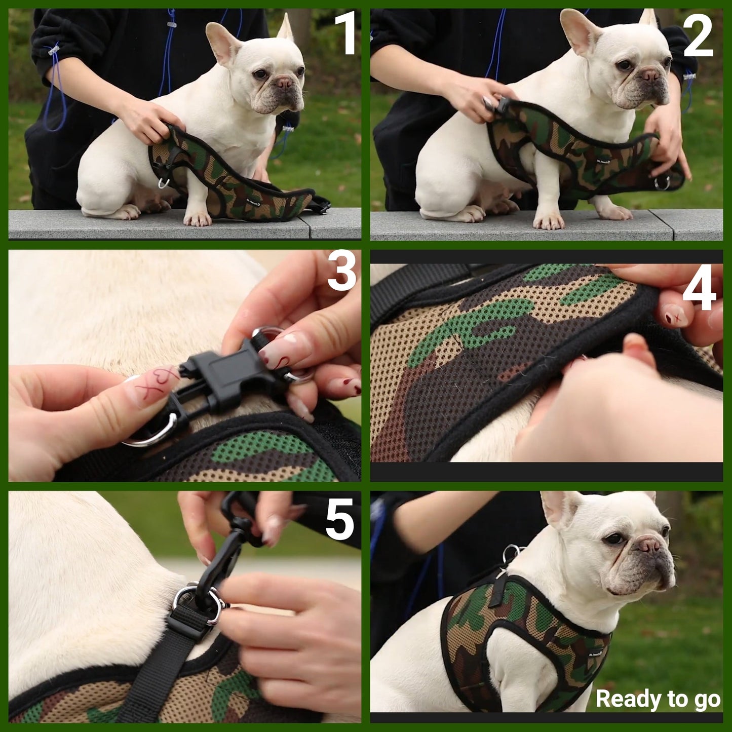 Mr. Peanut's PupTrek Harness and Leash Set, Small Dog/Cat Soft Mesh Step In Harness Vest