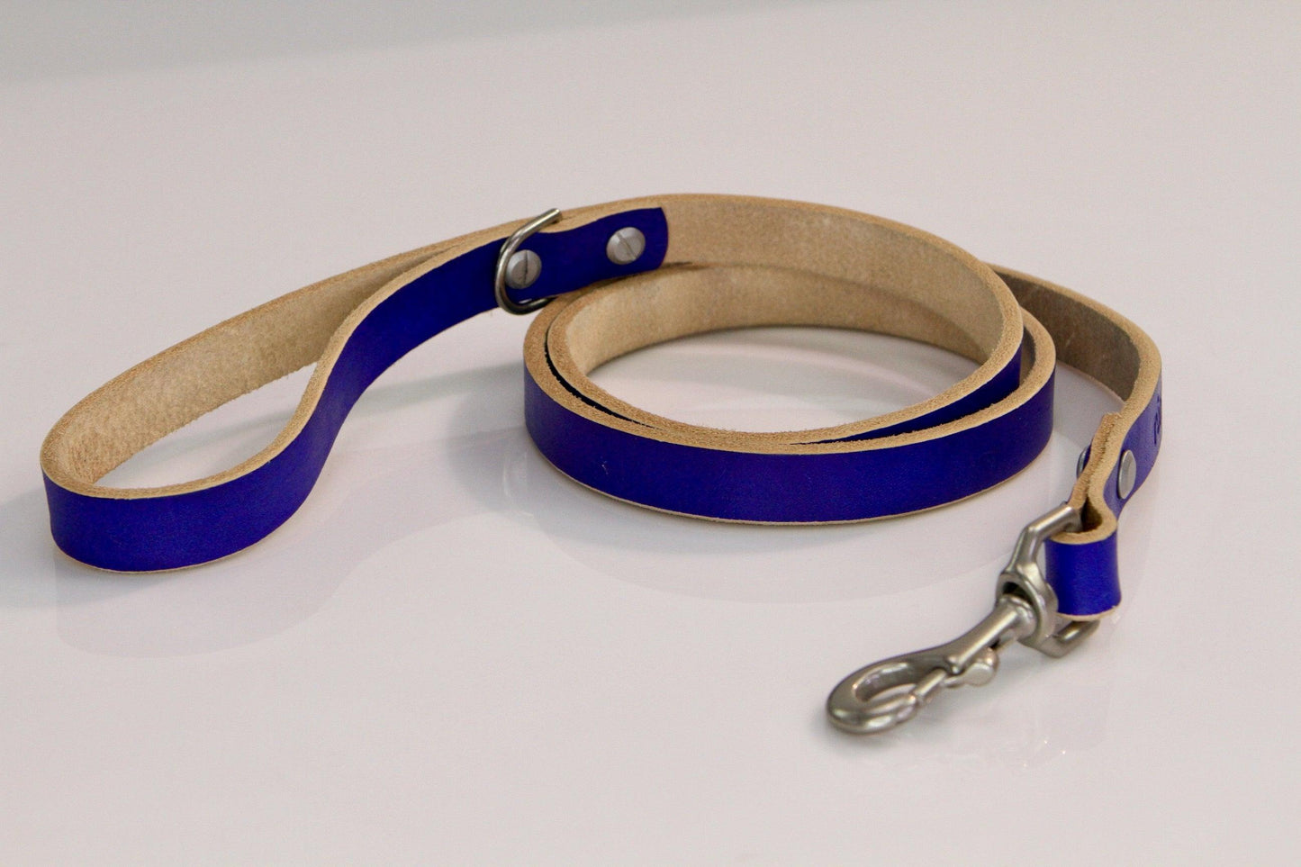 48" Genuine Leather Dog Leashes - Made in USA