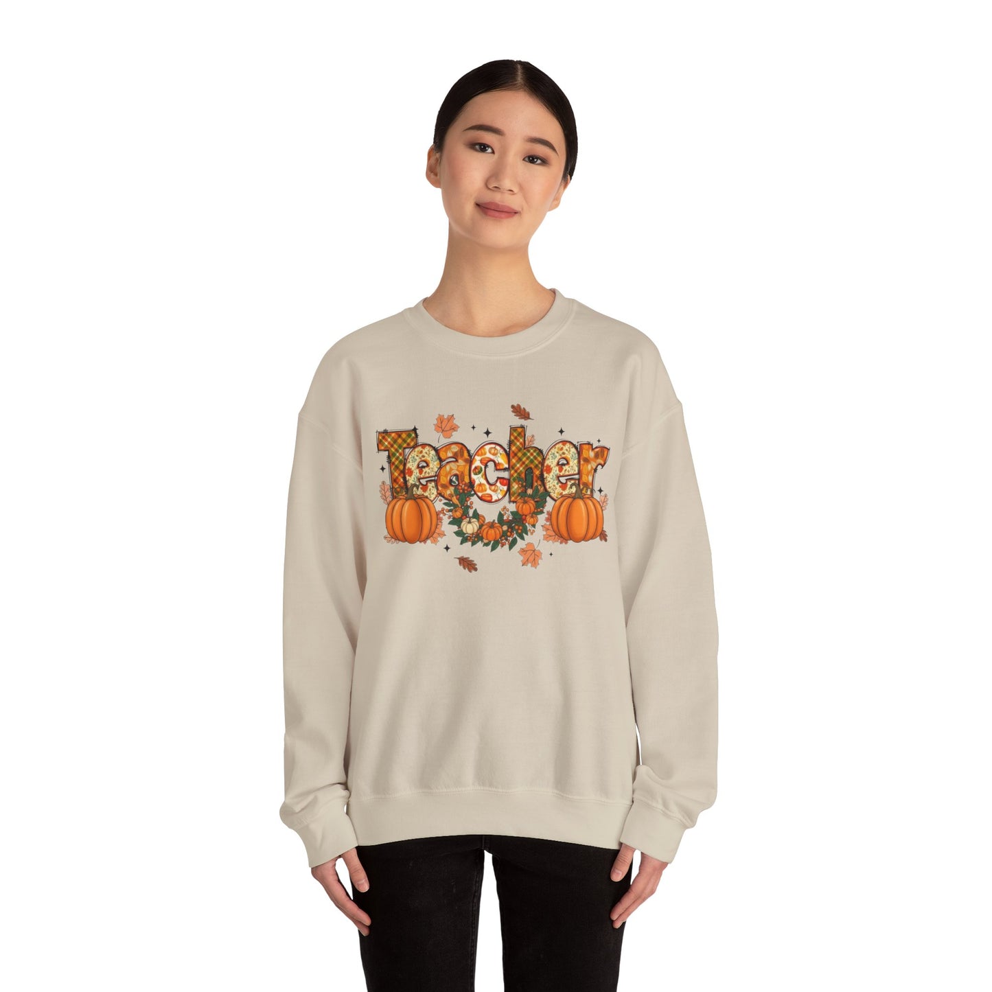 Festive Teacher Sweatshirt, Cozy Fall Apparel, Thanksgiving Gift, Pumpkin Sweater, Autumn Fashion, Teacher Appreciation
