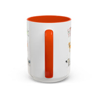 Colorful Doodle Dog-Themed Mugs, Cute Animal Mug, Pet Lover Gift, Coffee Cup, Dog Parent Present