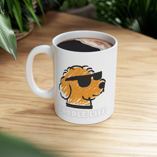 Dog Lover's Ceramic Coffee Mug - Doodle Life, Perfect Gift for Dog Lovers, Funny Coffee Cup