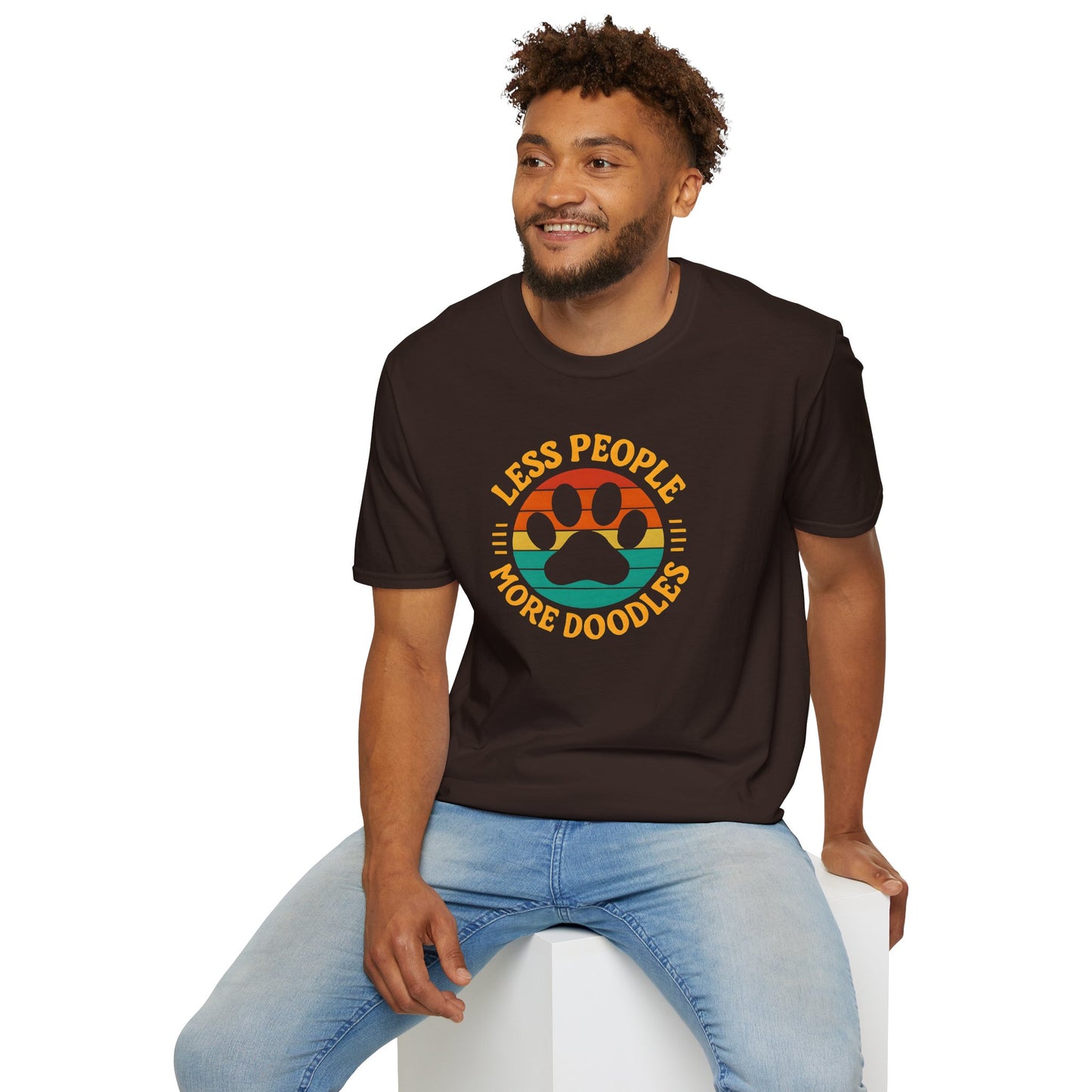 Less People More Doodles. Unisex T-Shirt, Casual Gift, Pet Lover Apparel, Art Lover T-Shirt, Fun Everyday Wear, Quirky Tee