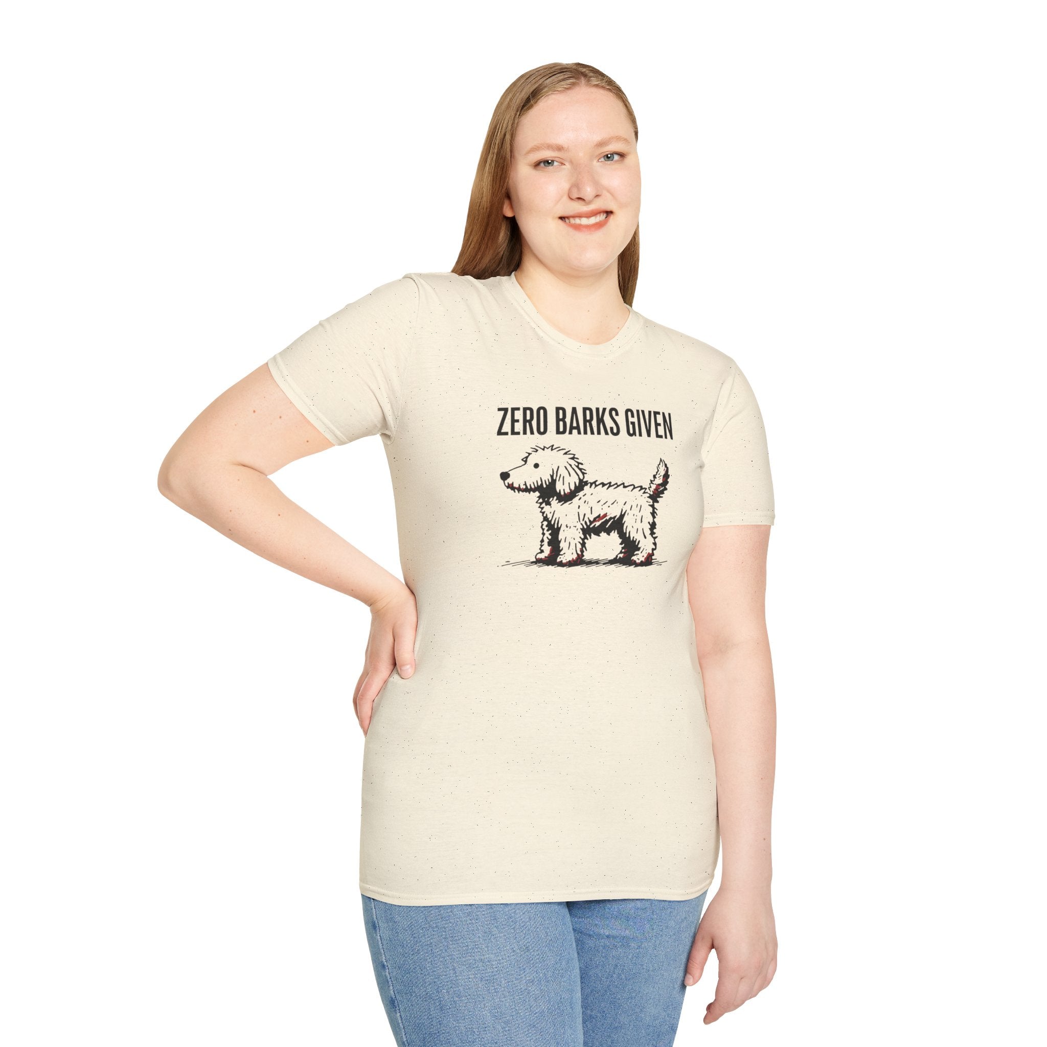 Funny Dog Lover T-Shirt: Zero Barks Given, Pet Owner Gift, Casual Wear, Animal Lover Top, Gift for Dog Moms