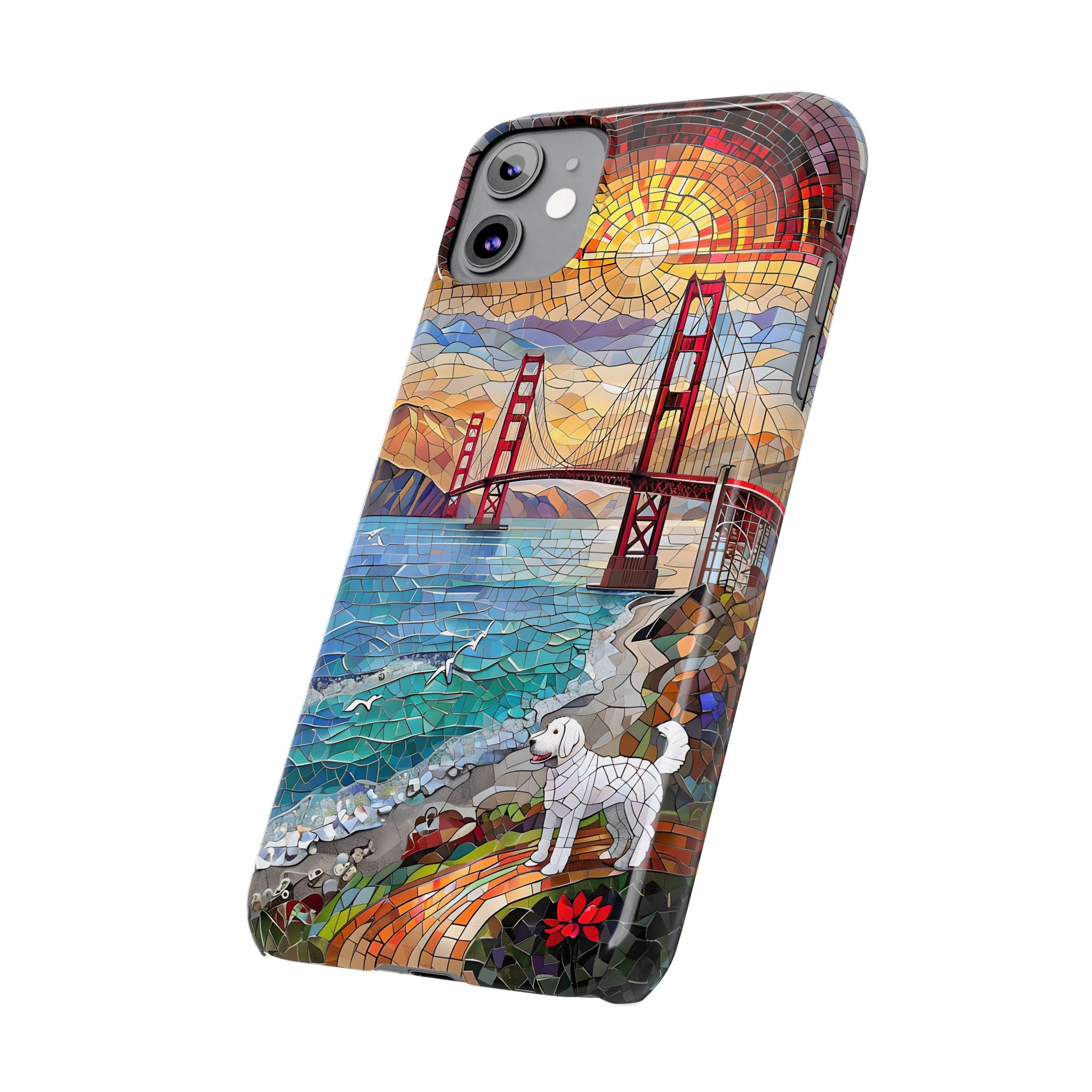 Mountain Landscape Slim Mobile Phone Cases, Phone Accessories, Doodle Dog Cell Phone Case