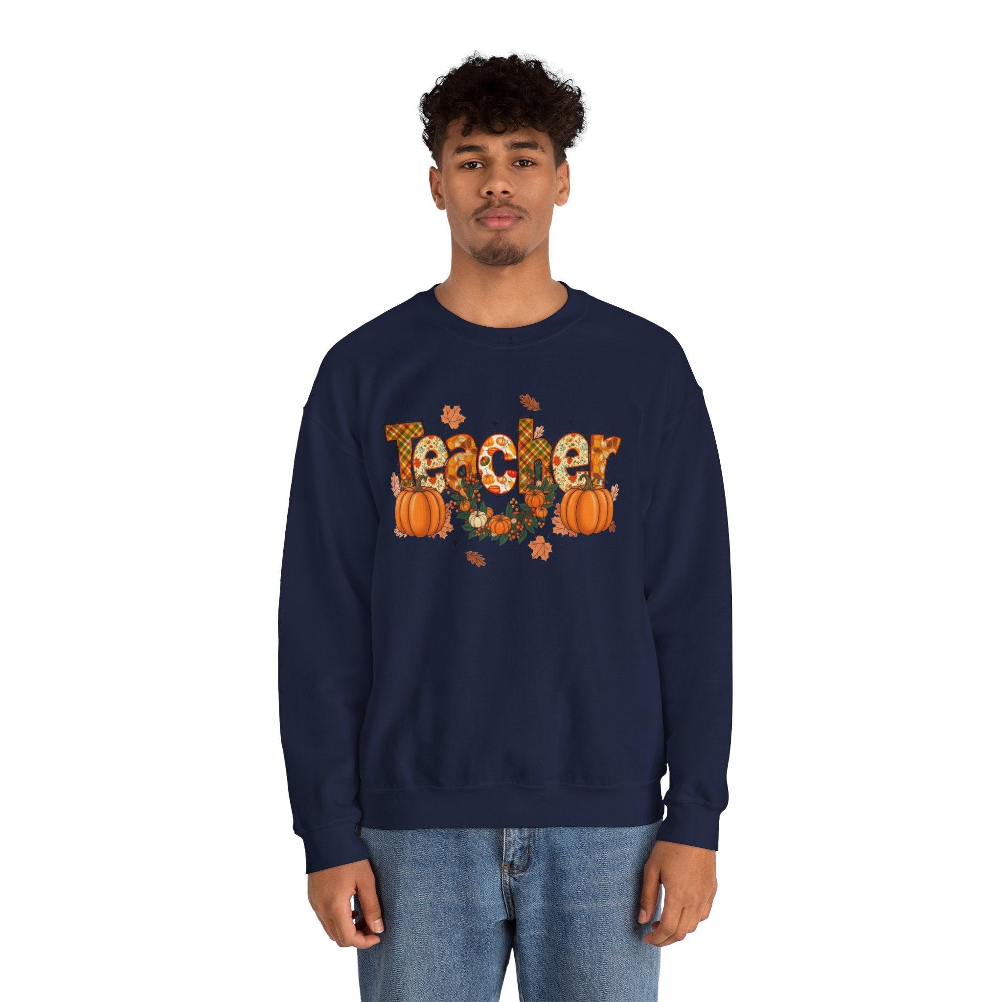 Festive Teacher Sweatshirt, Cozy Fall Apparel, Thanksgiving Gift, Pumpkin Sweater, Autumn Fashion, Teacher Appreciation
