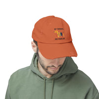 Unisex Distressed Cap: My Therapist Has Four Legs Hat