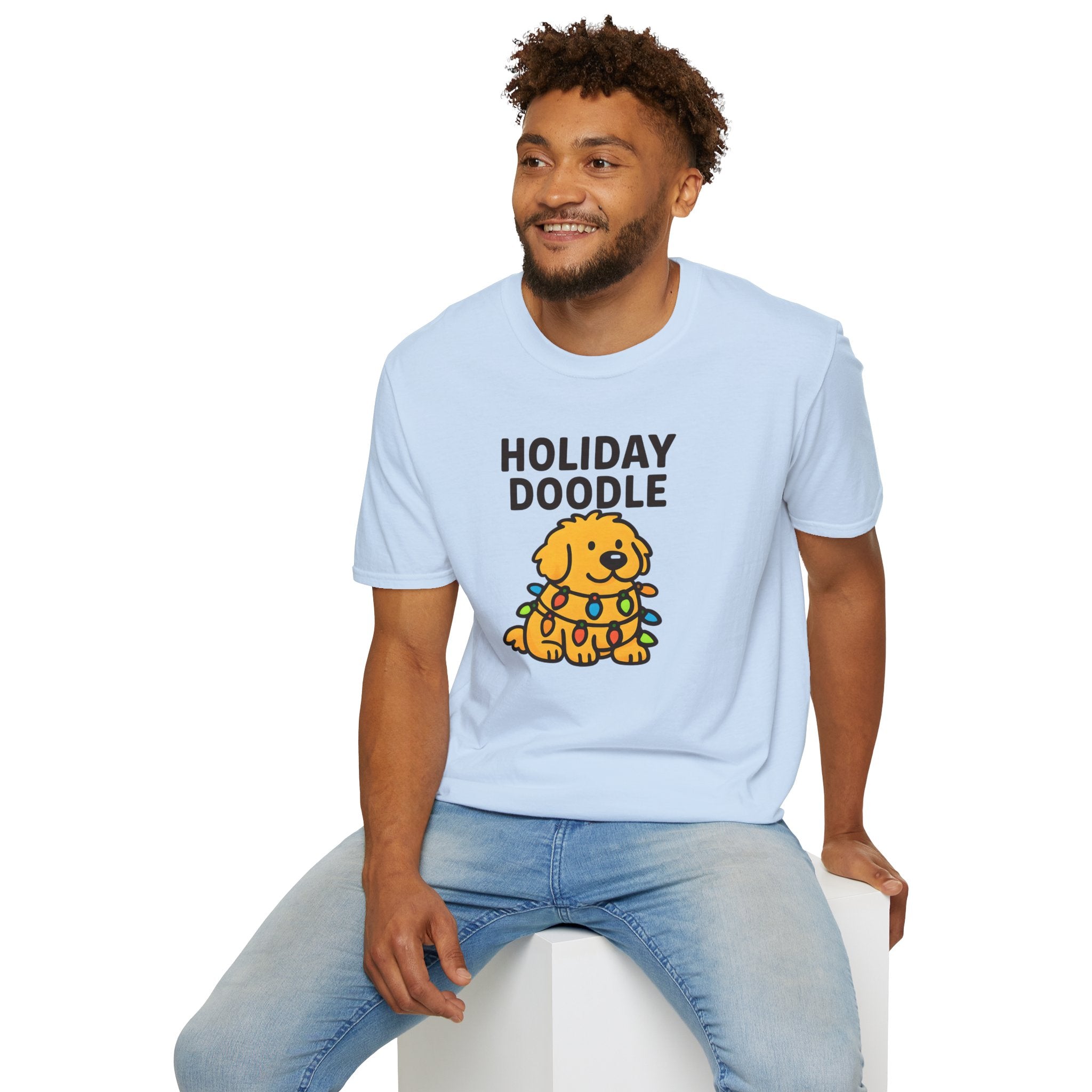 Holiday Doodle, Funny Christmas T-Shirt, Cute Dog Tee, Unisex Christmas Apparel, Pet Lover Gift, Fun Holiday Style
