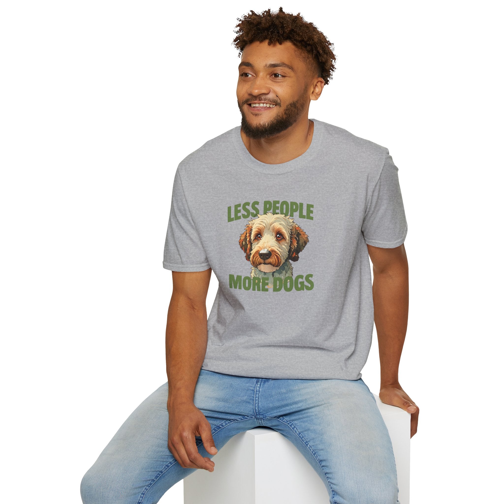Less People More Dogs, T-Shirt, Funny Dog Lover Tee, Unisex Pet Shirt, Gift for Dog Owners, Animal Lover Apparel
