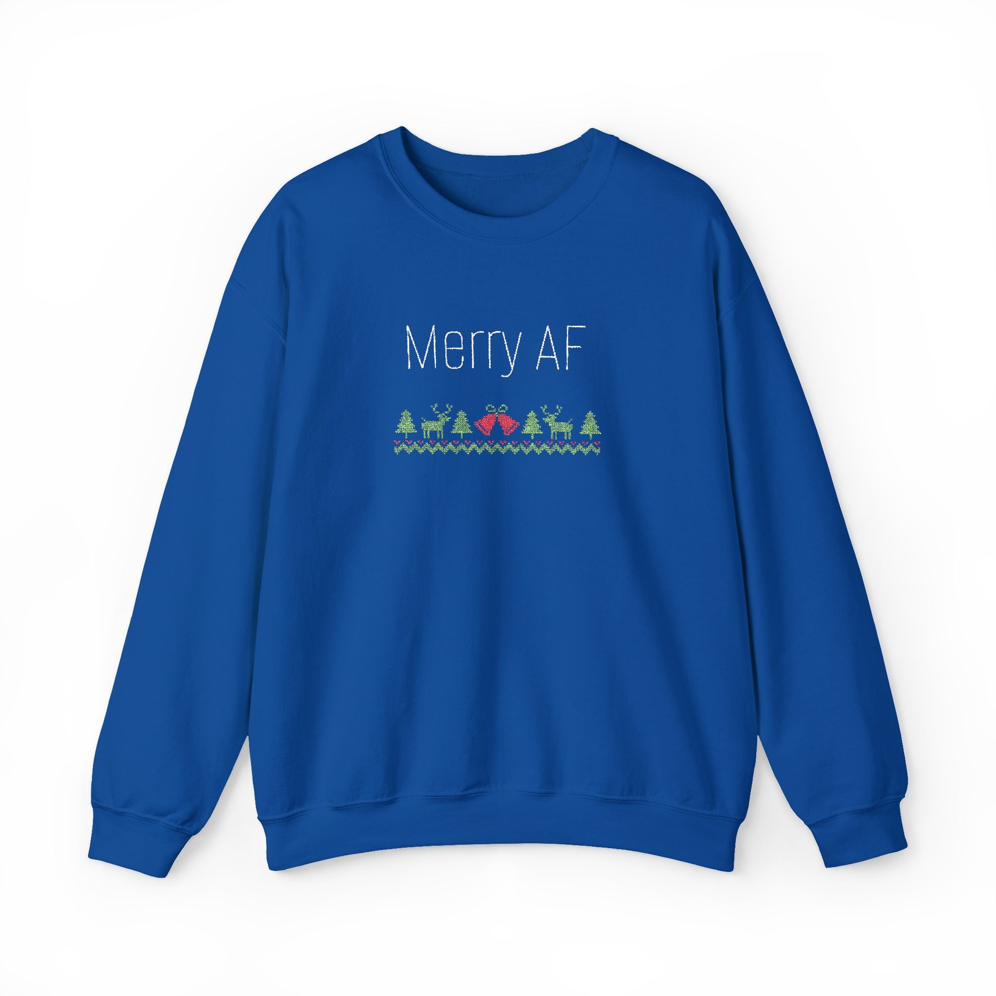 Merry AF Ugly Sweater, Holiday Apparel, Funny Christmas Gift, Unisex Sweatshirt