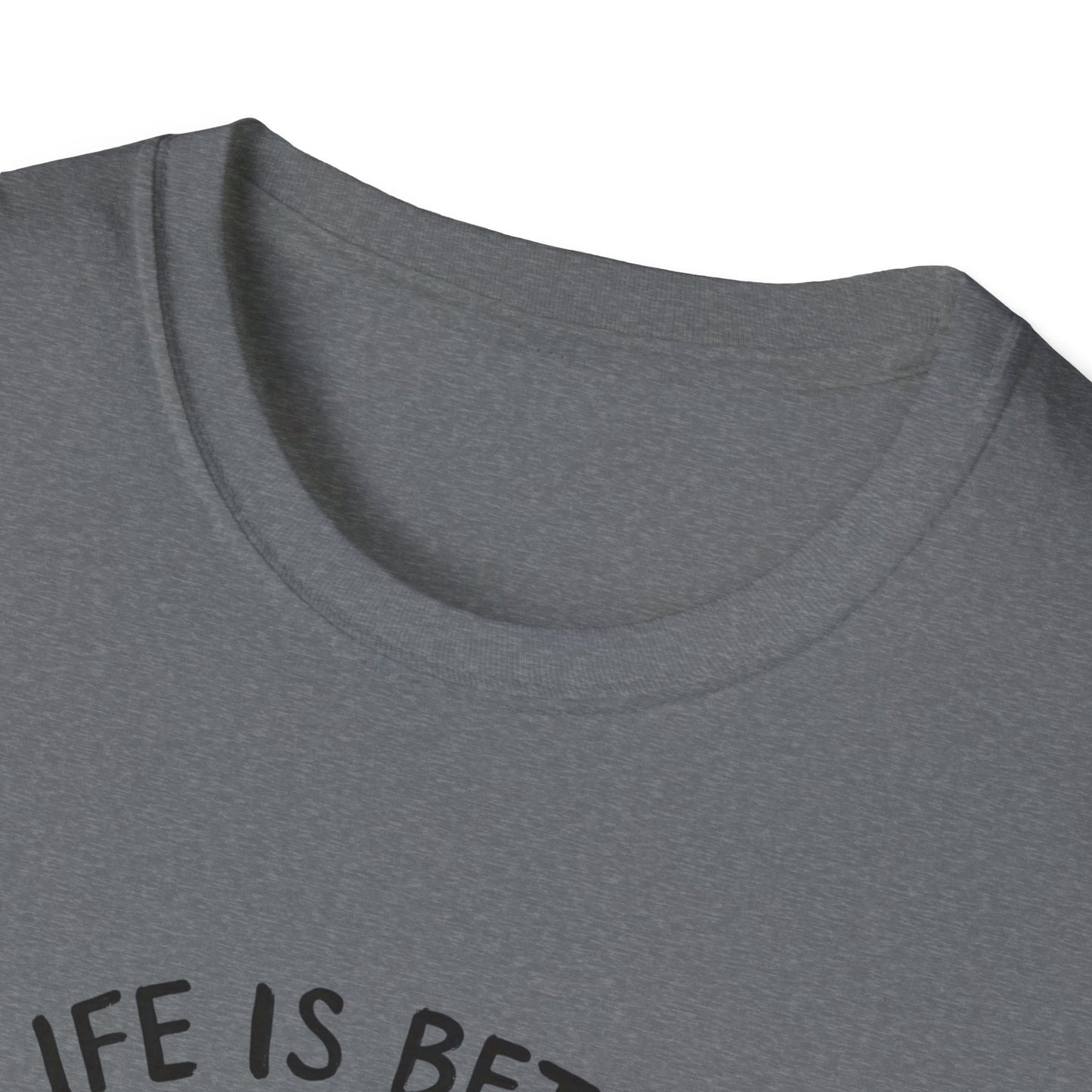 Unisex Softstyle T-Shirt, Life is Better with a Doodle, Funny Dog Shirt, Goldendoodle Tee