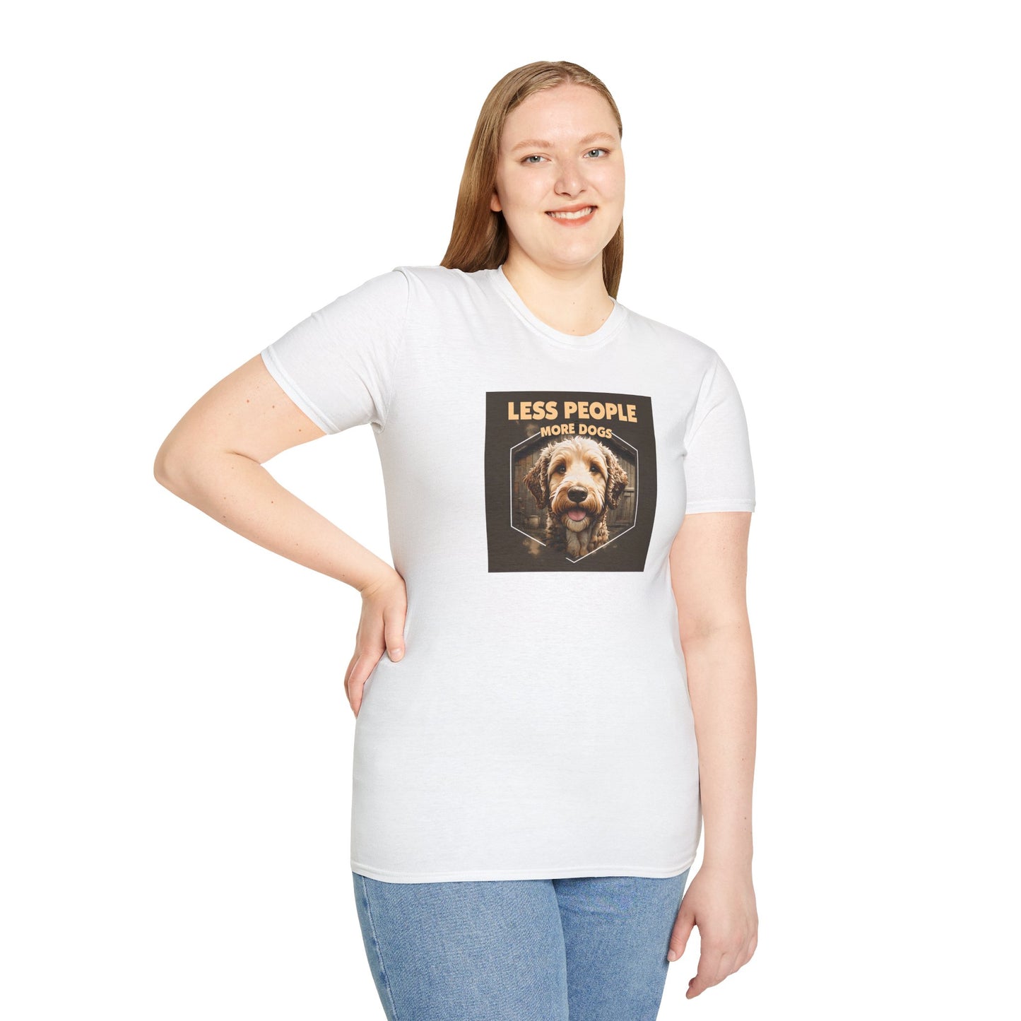 Unisex Dog Lover T-Shirt, Less People More Dogs, Pet Owner Gift, Casual Wear, Birthday Gift, Animal Lover Tee