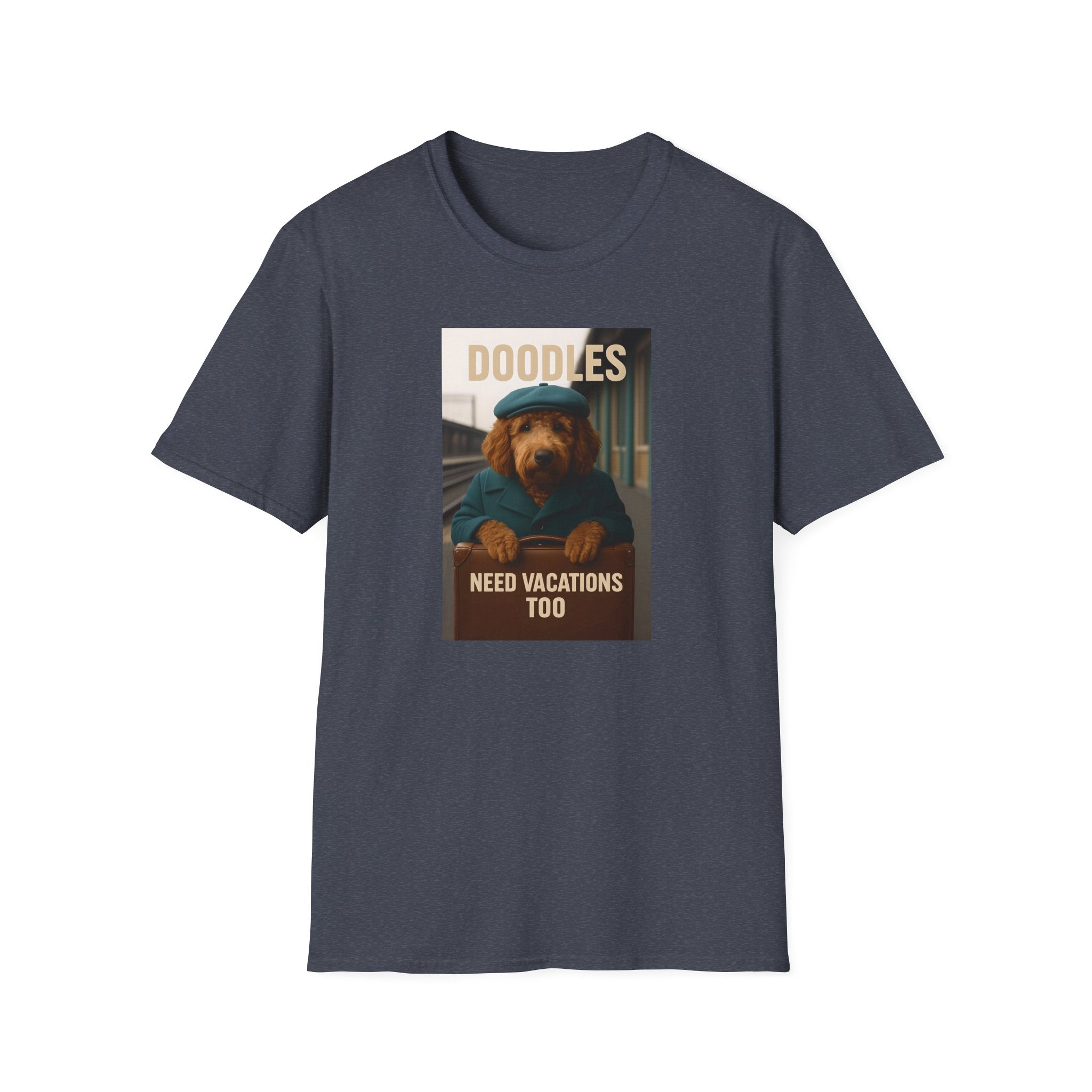 Doodles Need Vacations Too, Unisex Softstyle T-Shirt, Cute Dog Vacation Tee, Pet Lover Gift, Animal Apparel, Funny Dog T-Shirt