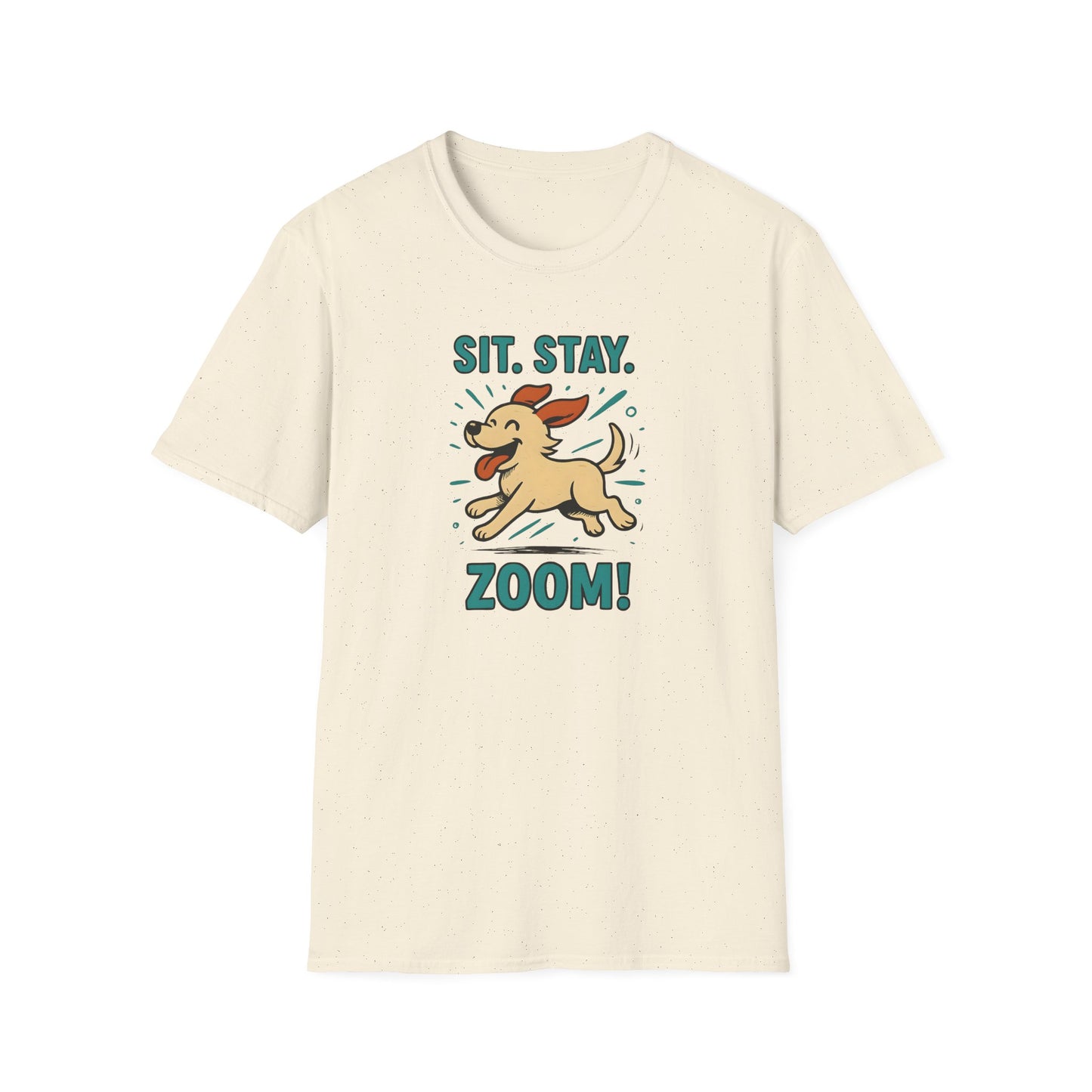 Sit. Stay. Zoom. Playful Doodle Dog Lover T-Shirt, Pet Gift, Funny Tee for Dog Owners, Gift for Moms