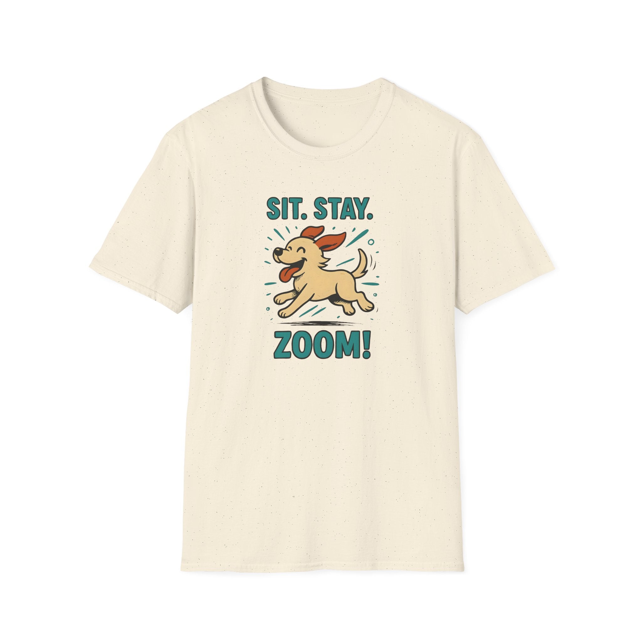 Sit. Stay. Zoom. Playful Doodle Dog Lover T-Shirt, Pet Gift, Funny Tee for Dog Owners, Gift for Moms