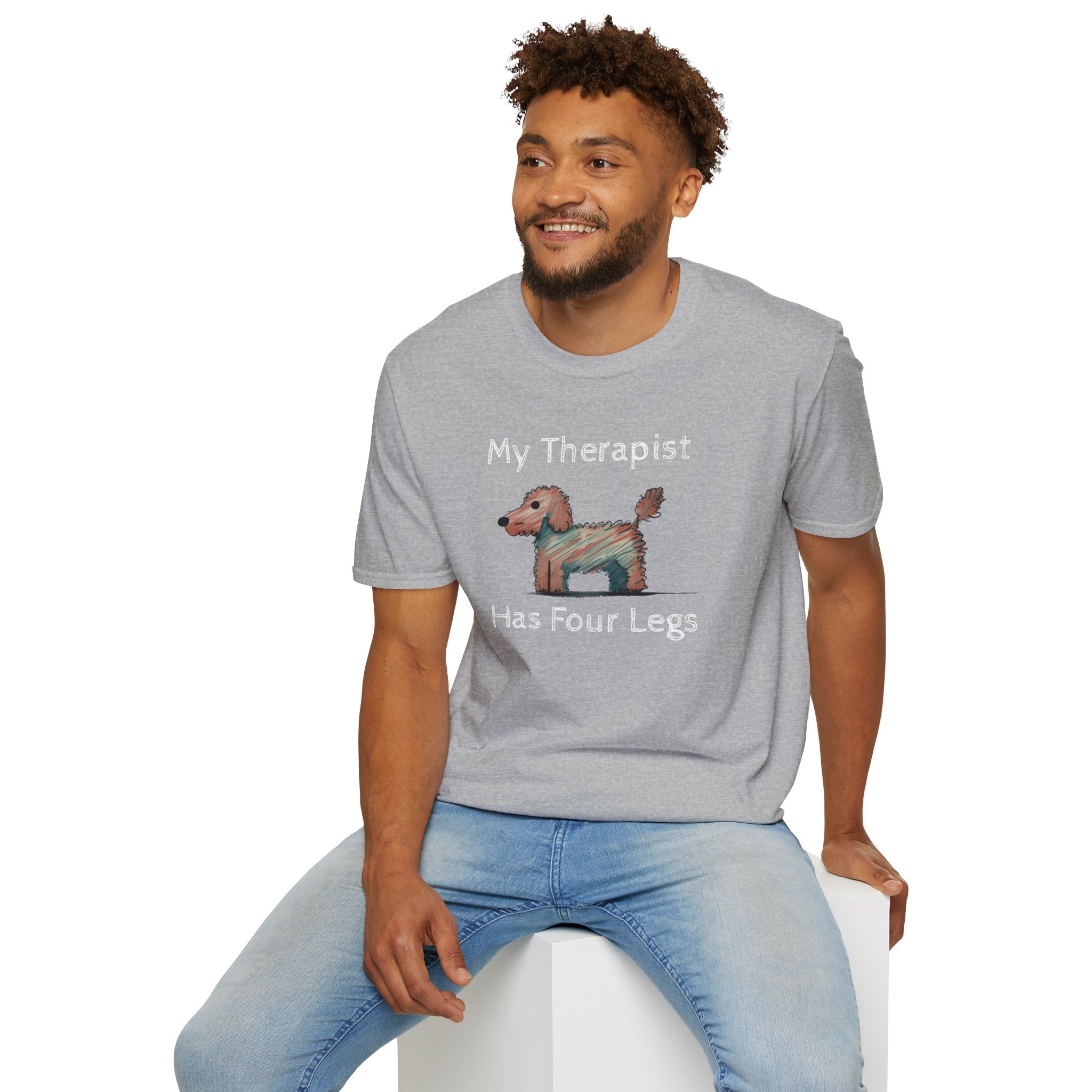 My Therapist Has Four Legs. Funny Dog Lover T-Shirt, Perfect Gift for Pet Owners, Animal Lover Shirt, Dog Mom Gift