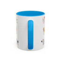Colorful Doodle Dog-Themed Mugs, Cute Animal Mug, Pet Lover Gift, Coffee Cup, Dog Parent Present