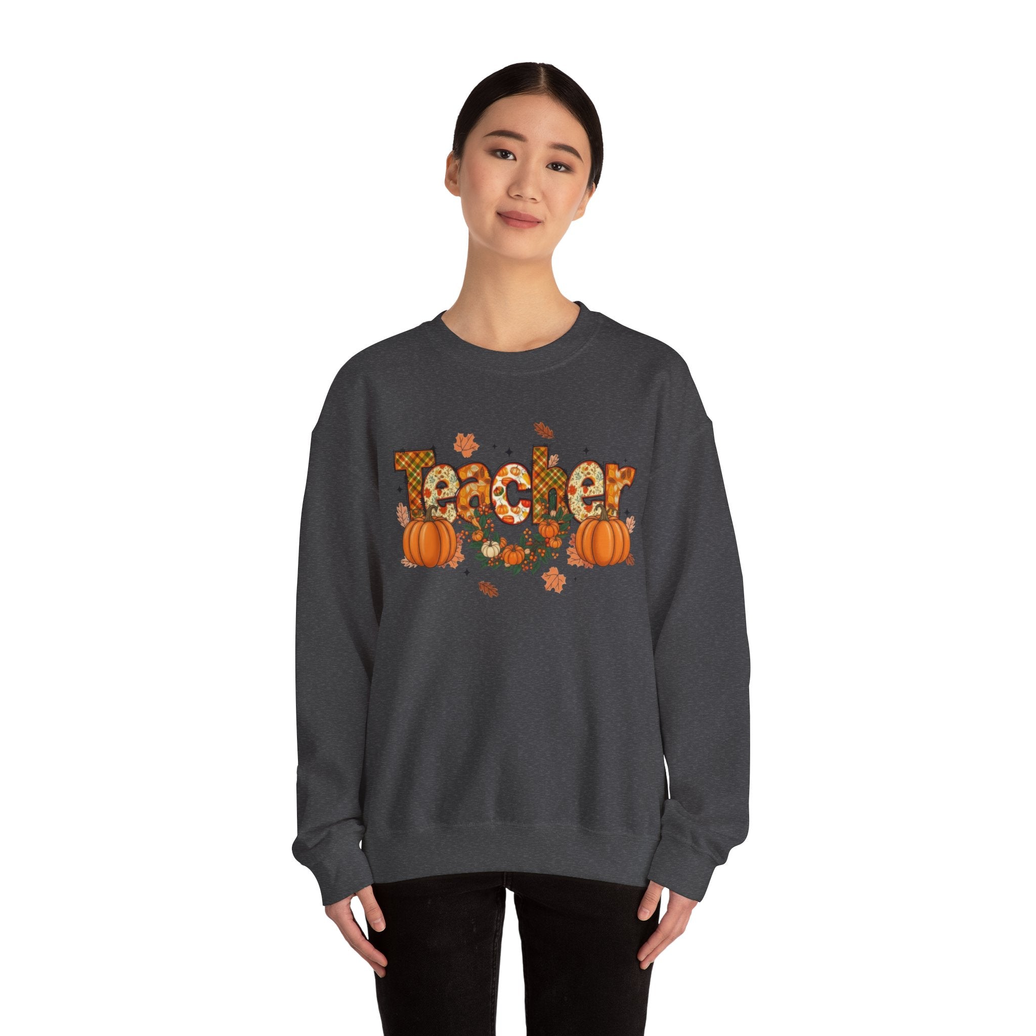 Festive Teacher Sweatshirt, Cozy Fall Apparel, Thanksgiving Gift, Pumpkin Sweater, Autumn Fashion, Teacher Appreciation