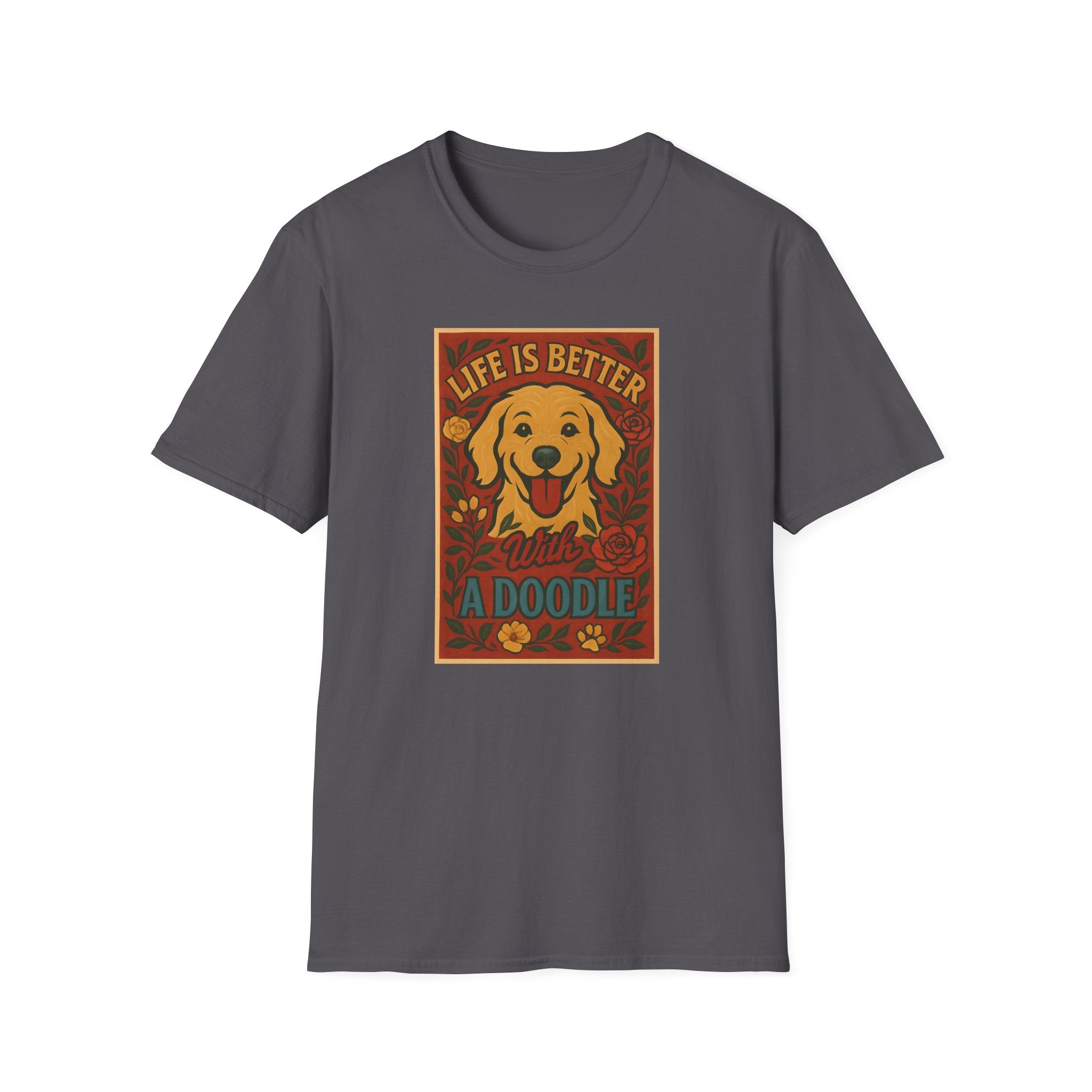 Doodle Pet T-Shirt - Life is Better with a Doodle Design, Cute Pet Shirts and Apparel, Gifts for Mom