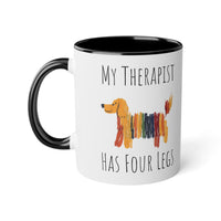 Funny Dog Lover Mug, Gift for Pet Owners, Therapist Gift, Animal Lover's Coffee Cup, Dog Therapy Mug, 11oz White Accent Mug