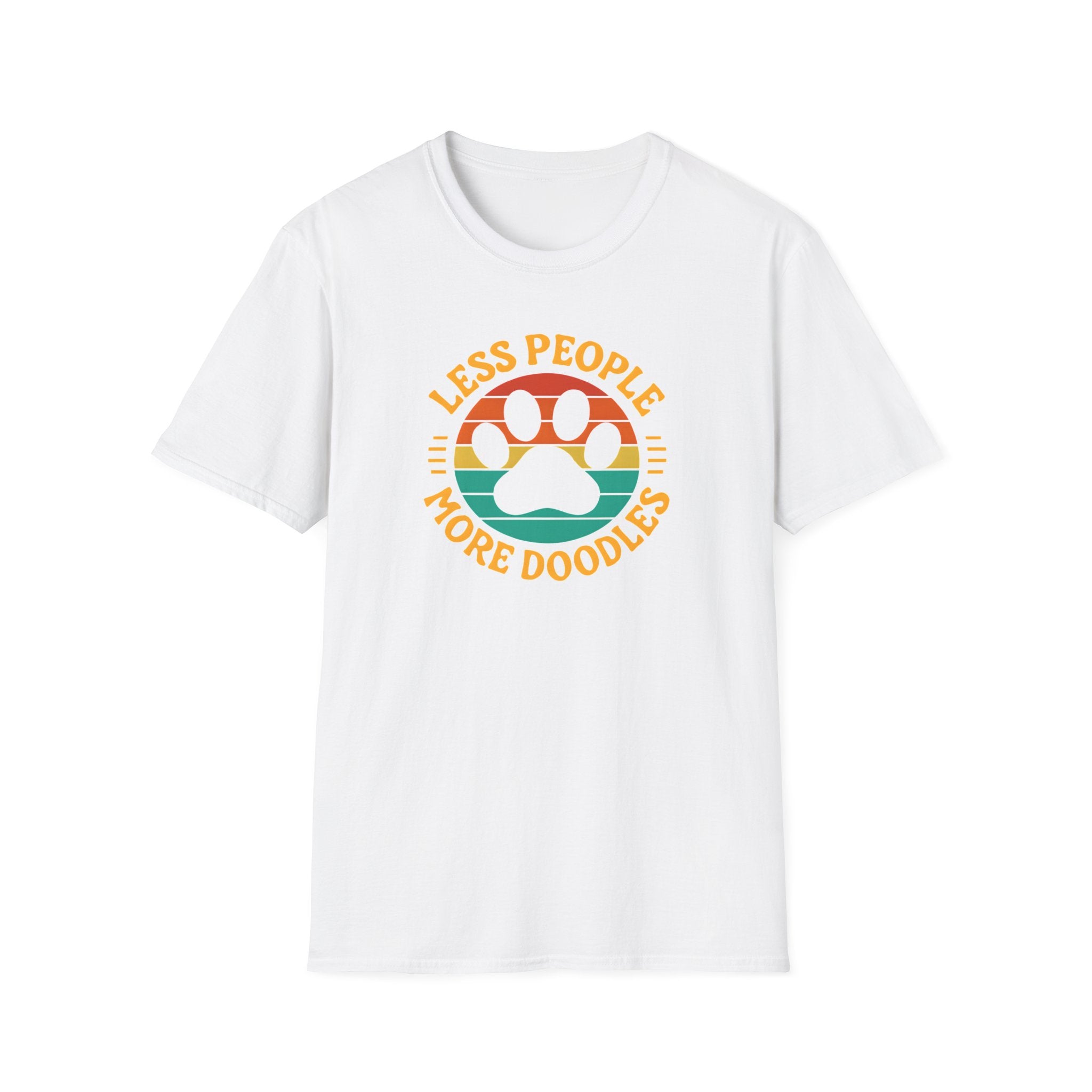 Less People More Doodles. Unisex T-Shirt, Casual Gift, Pet Lover Apparel, Art Lover T-Shirt, Fun Everyday Wear, Quirky Tee