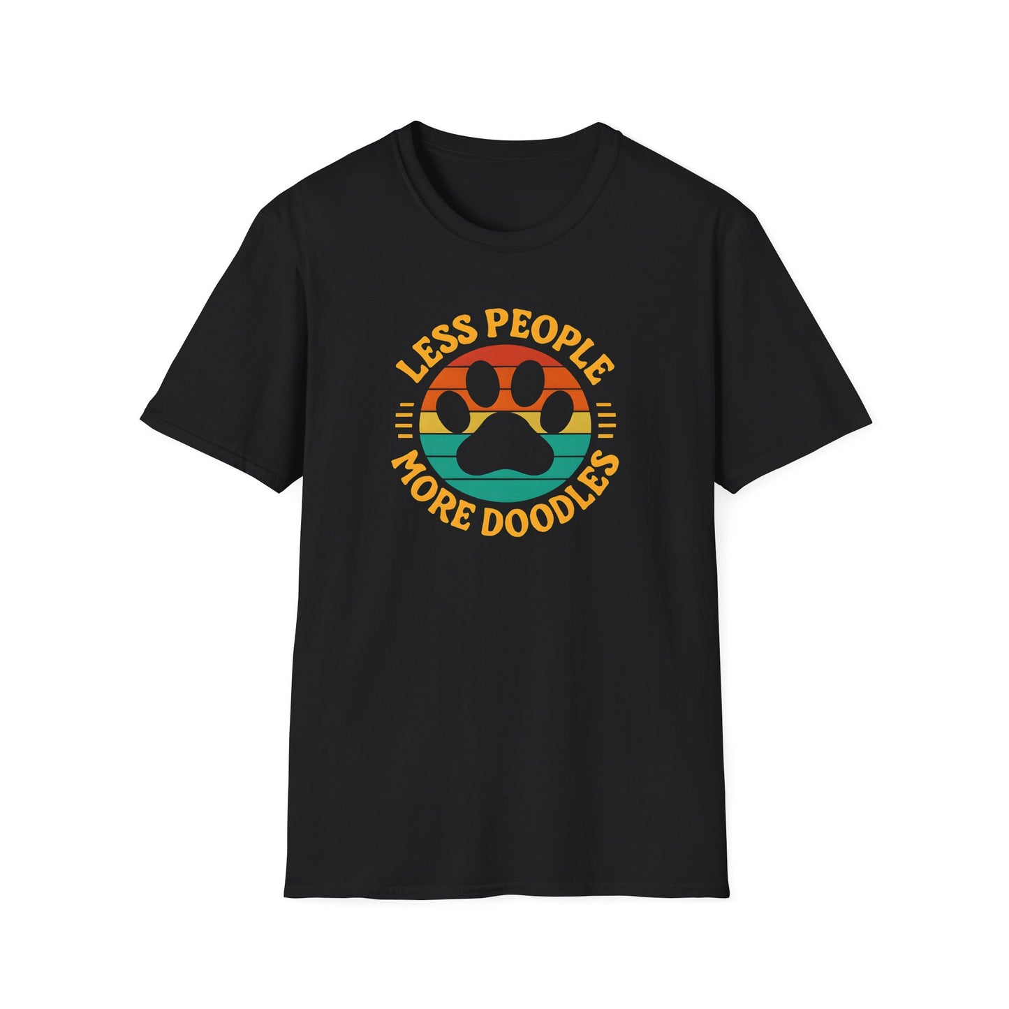 Less People More Doodles. Unisex T-Shirt, Casual Gift, Pet Lover Apparel, Art Lover T-Shirt, Fun Everyday Wear, Quirky Tee