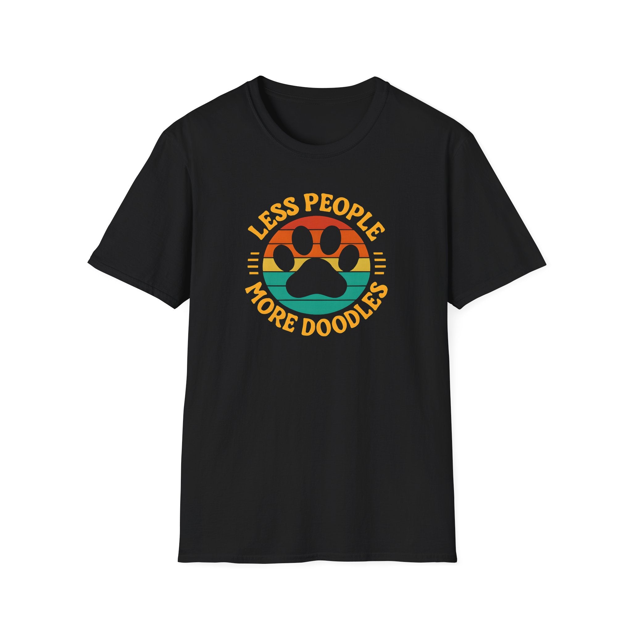 Less People More Doodles. Unisex T-Shirt, Casual Gift, Pet Lover Apparel, Art Lover T-Shirt, Fun Everyday Wear, Quirky Tee