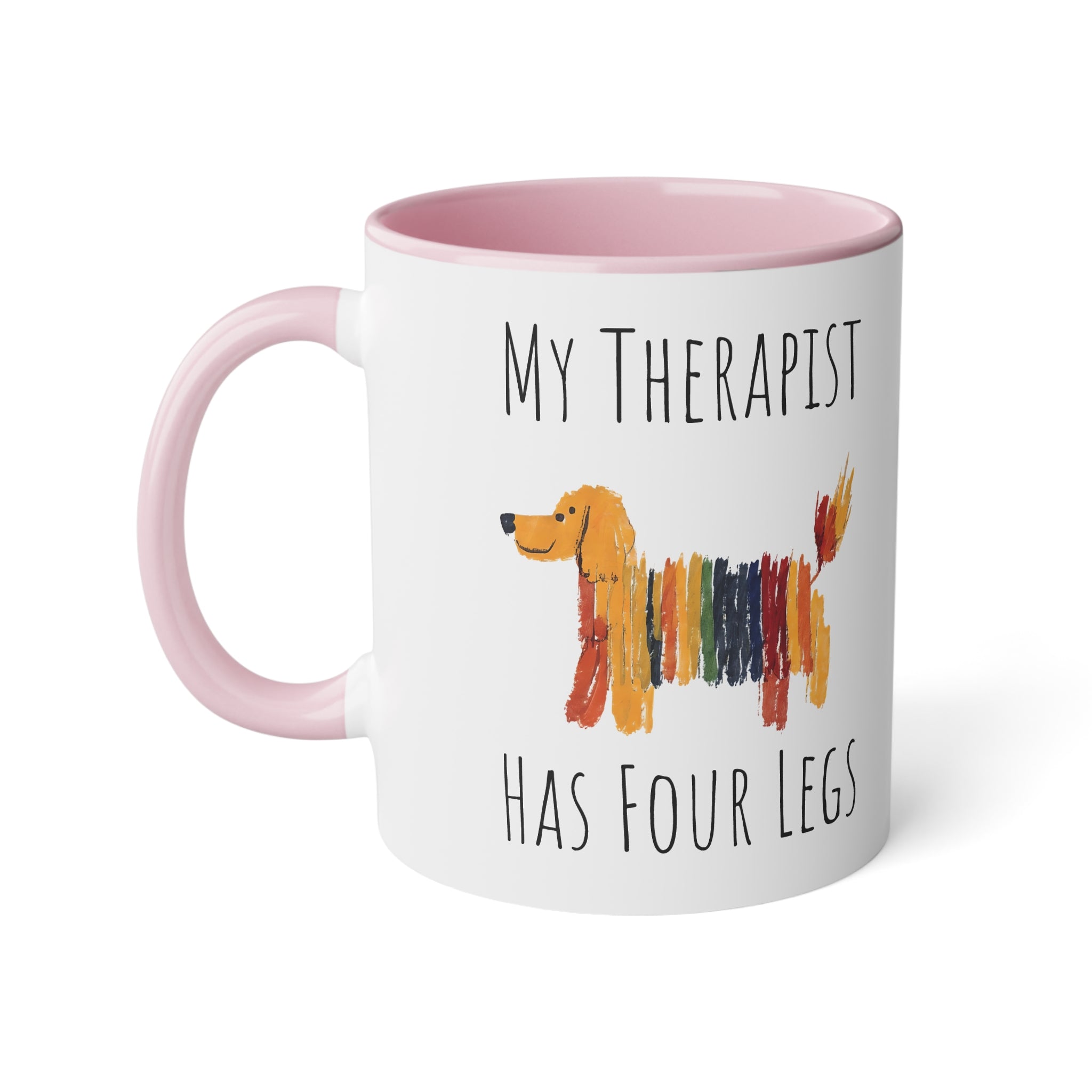 Funny Dog Lover Mug, Gift for Pet Owners, Therapist Gift, Animal Lover's Coffee Cup, Dog Therapy Mug, 11oz White Accent Mug