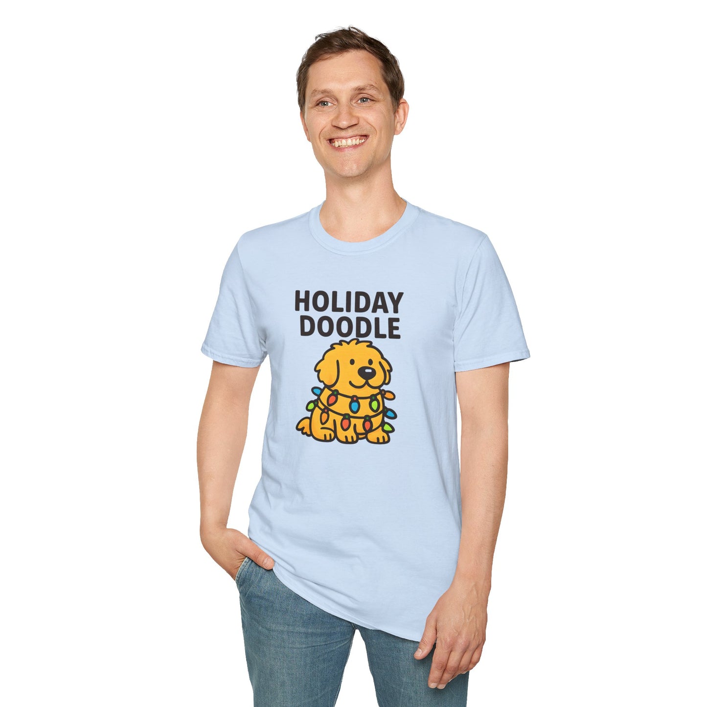 Holiday Doodle, Funny Christmas T-Shirt, Cute Dog Tee, Unisex Christmas Apparel, Pet Lover Gift, Fun Holiday Style
