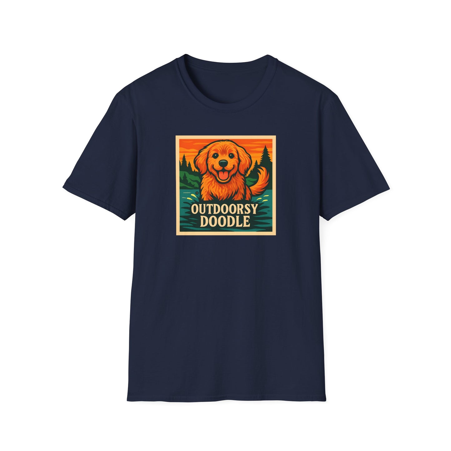 Outdoorsy Doodle, Adventure Dog T-Shirt, Pet Lover Gift, Casual Wear, Nature Lover Tee, Dog Owner Apparel, Doodle Art Shirt