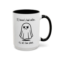 No Coffee is Boo Sheet, Funny Ghost Coffee Mug, Halloween Coffee Cups, Gift for Latte Lovers