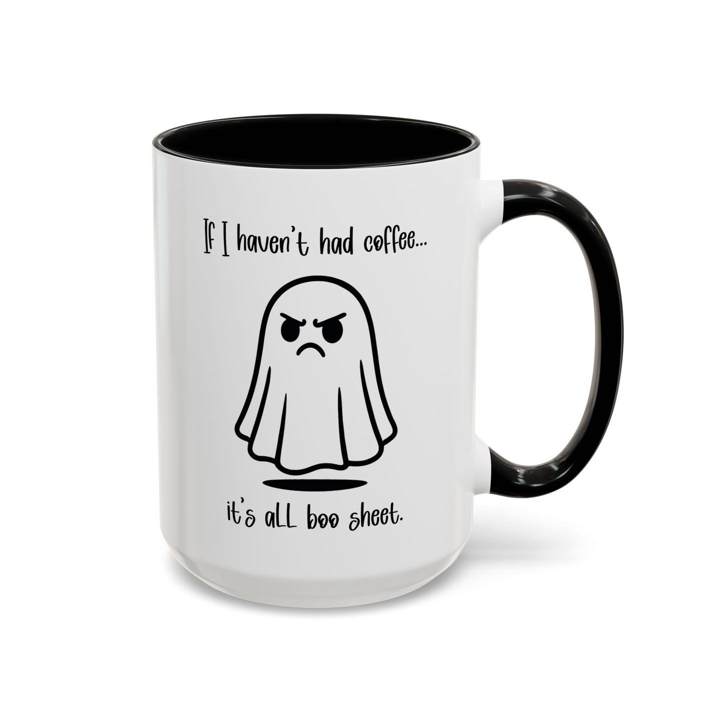 No Coffee is Boo Sheet, Funny Ghost Coffee Mug, Halloween Coffee Cups, Gift for Latte Lovers