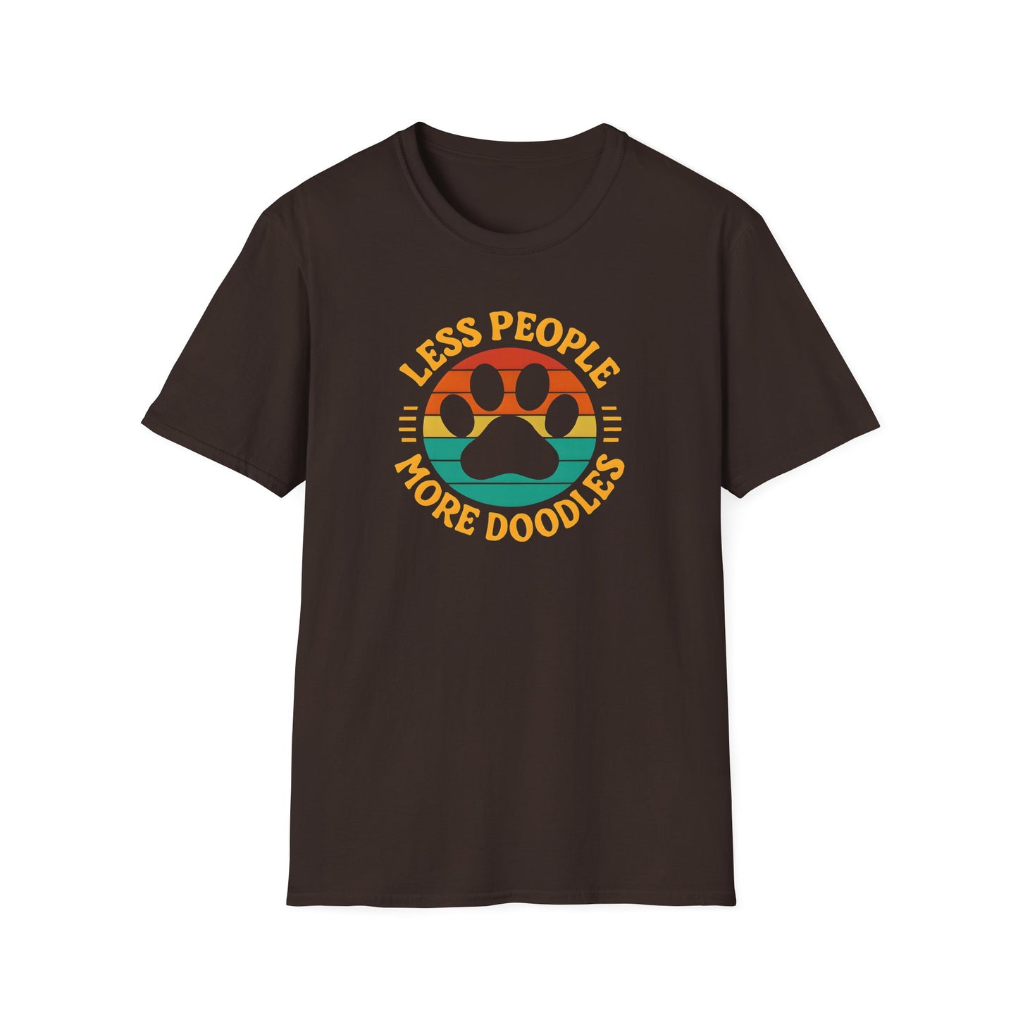 Less People More Doodles. Unisex T-Shirt, Casual Gift, Pet Lover Apparel, Art Lover T-Shirt, Fun Everyday Wear, Quirky Tee